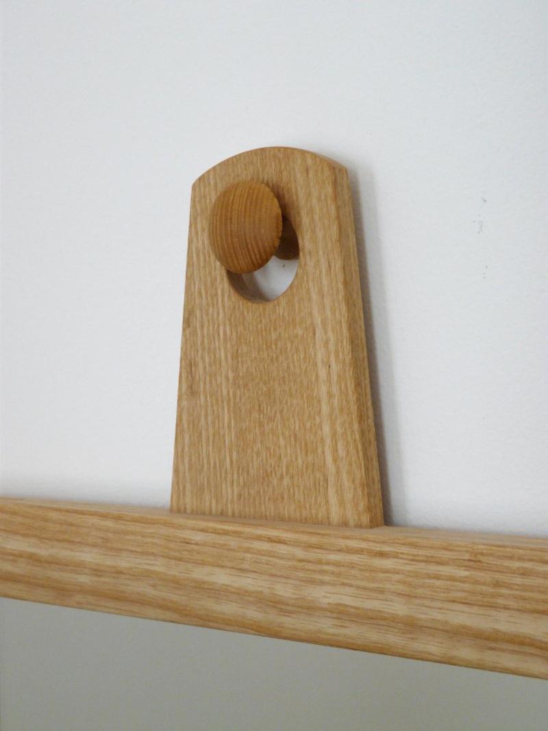 Art pot à épices miroir mural cadre wood wood frêne en vente