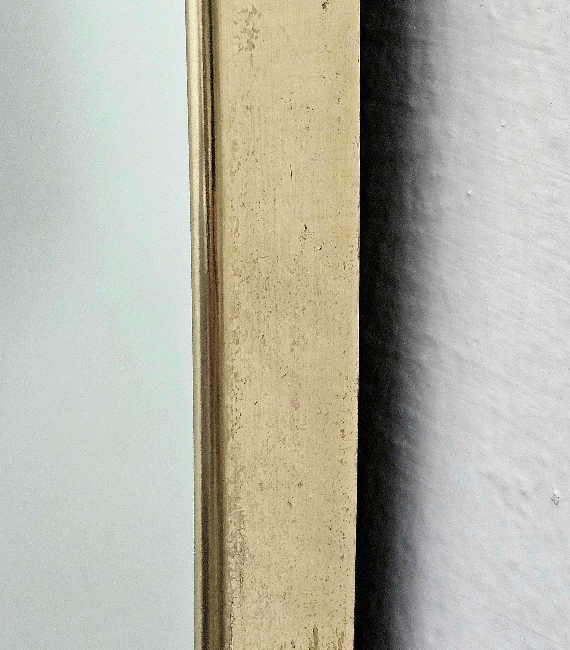 Wall Mirror Brass Attributable to Gio Ponti Midcentury Modern Italian Design 50s 1