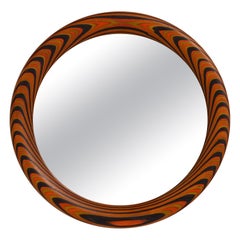 Miroir mural d'Angelo Mangiarotti pour Alpi 1980, contreplaqué
