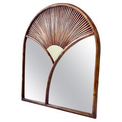 Wall Mirror by Chapman 1978, Faux Bamboo, Brass
