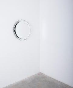 Wall Mirror by Cristal Art, Torino, Glass circa 1955 Glass Midcentury