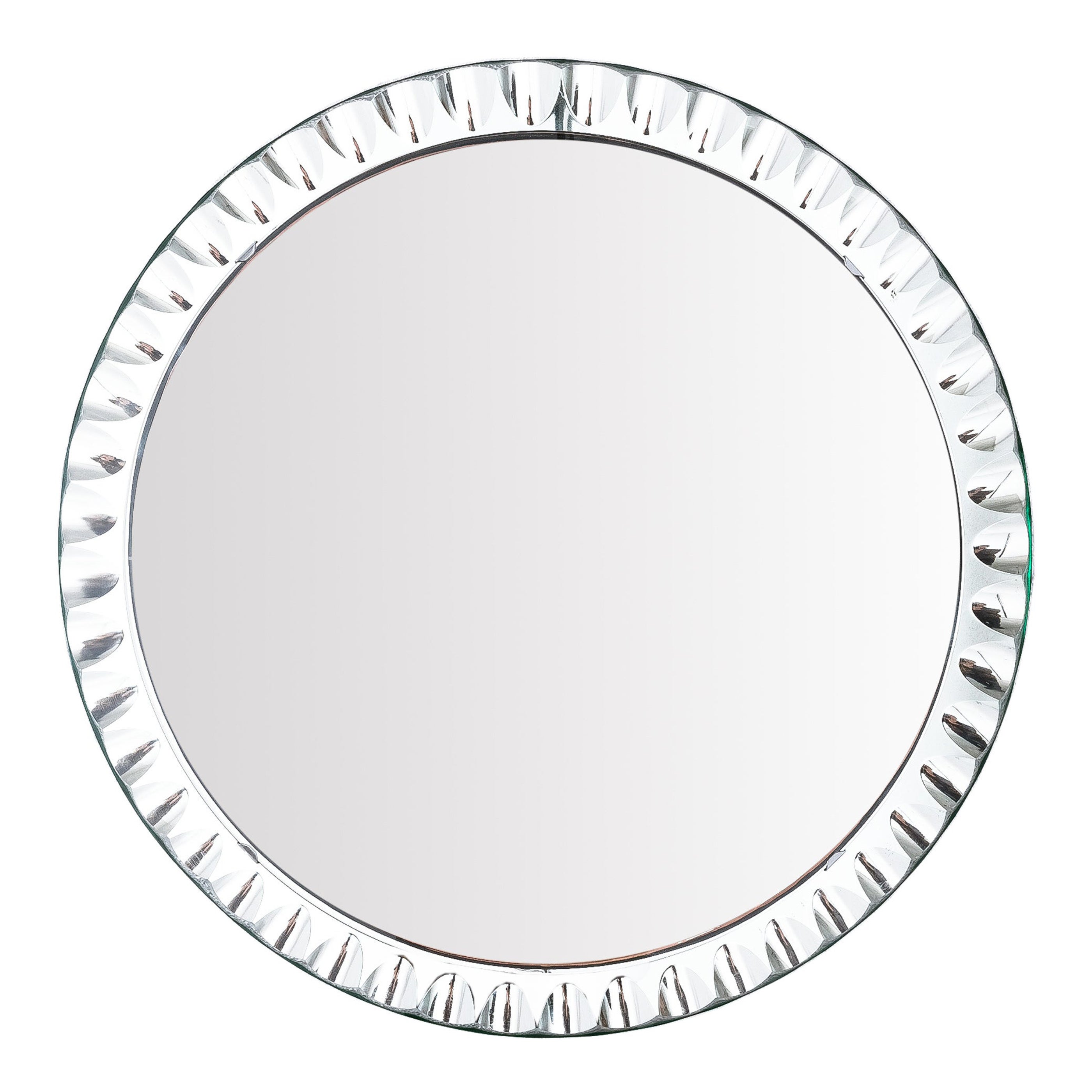 Wall Mirror by Cristal Art, Torino, Glass circa 1955 Glass Midcentury
