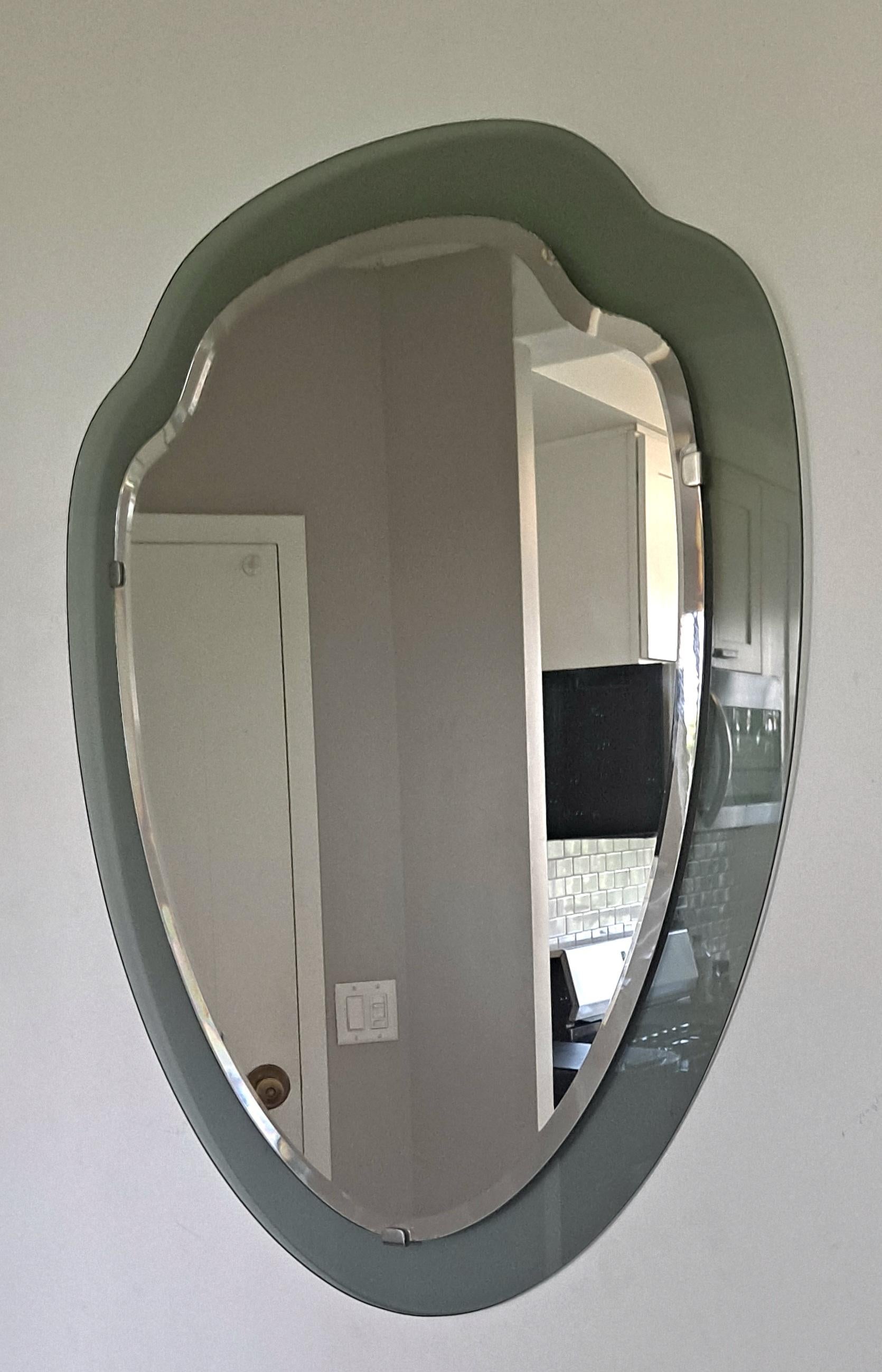 Italian wall mirror by Cristal Arte .Mirror is in original condition from the period 
 Stunting beveled mirror with a wonderful crystal mirror frame  In very good condition, this incredibly elegant and rare mirror was produced by Cristal Arte in