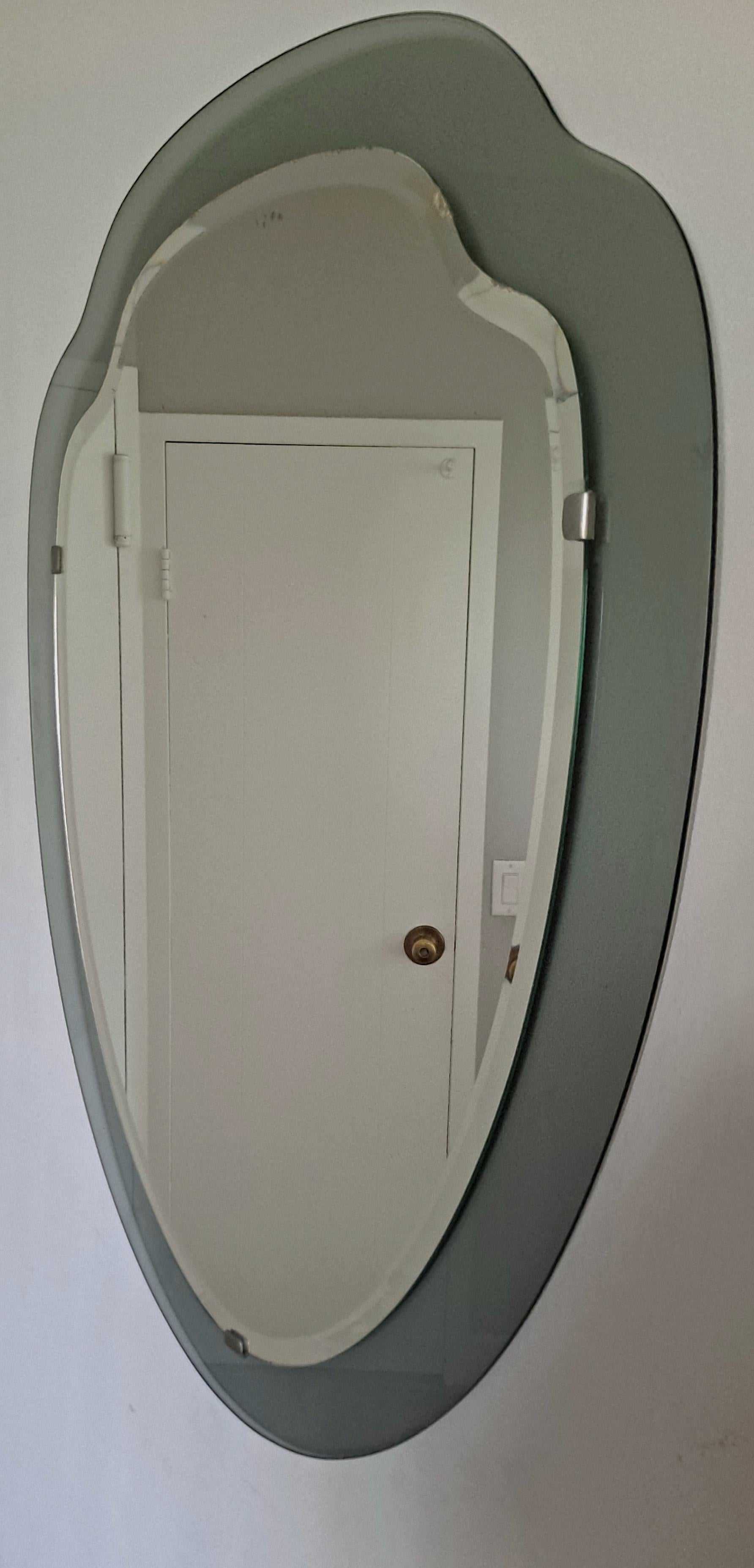 Italian Wall Mirror by Cristal Arte For Sale
