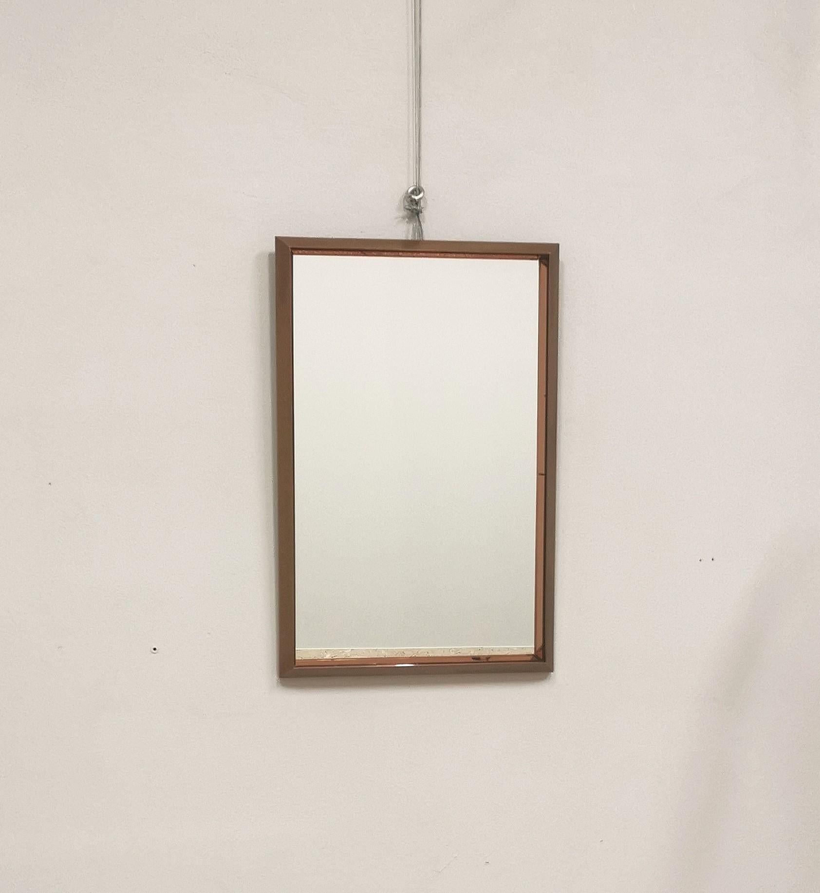  Wall Mirror by Fontana Arte Brass Glass Mid Century Mod.2172 Italy 1960s 1