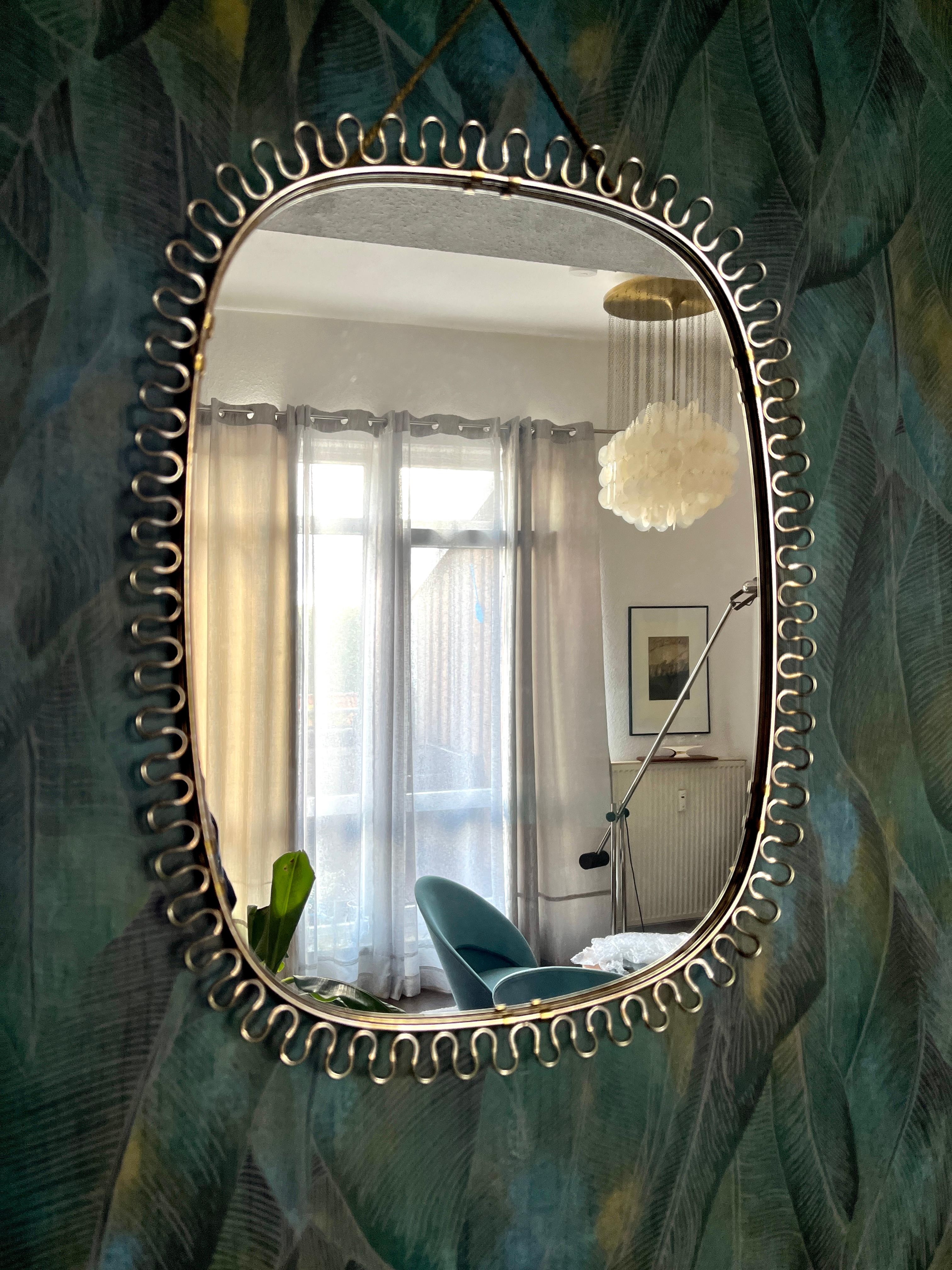 Wall Mirror by Josef Frank Svenskt Tenn, 1950s For Sale 3