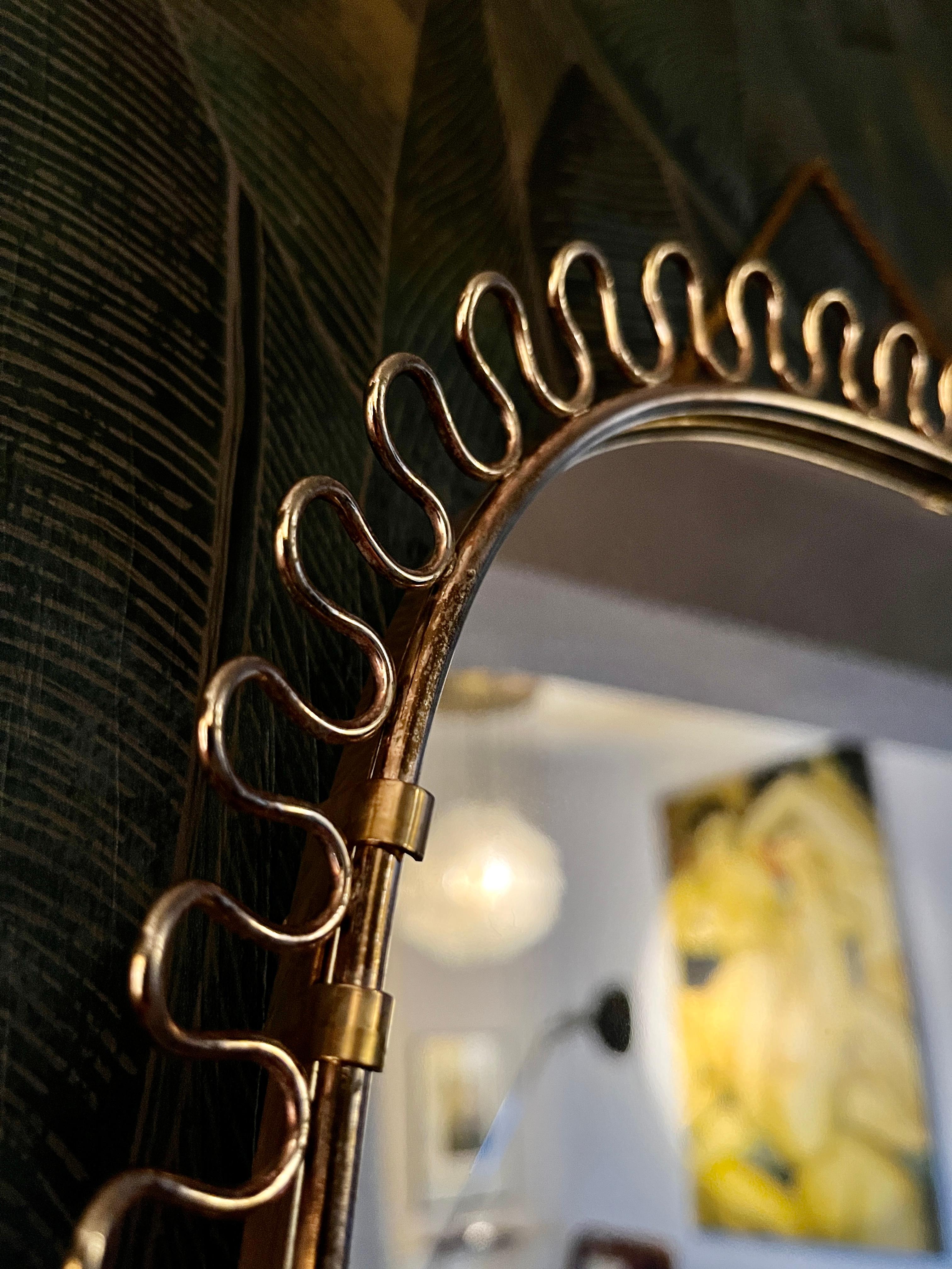 Swedish Wall Mirror by Josef Frank Svenskt Tenn, 1950s For Sale