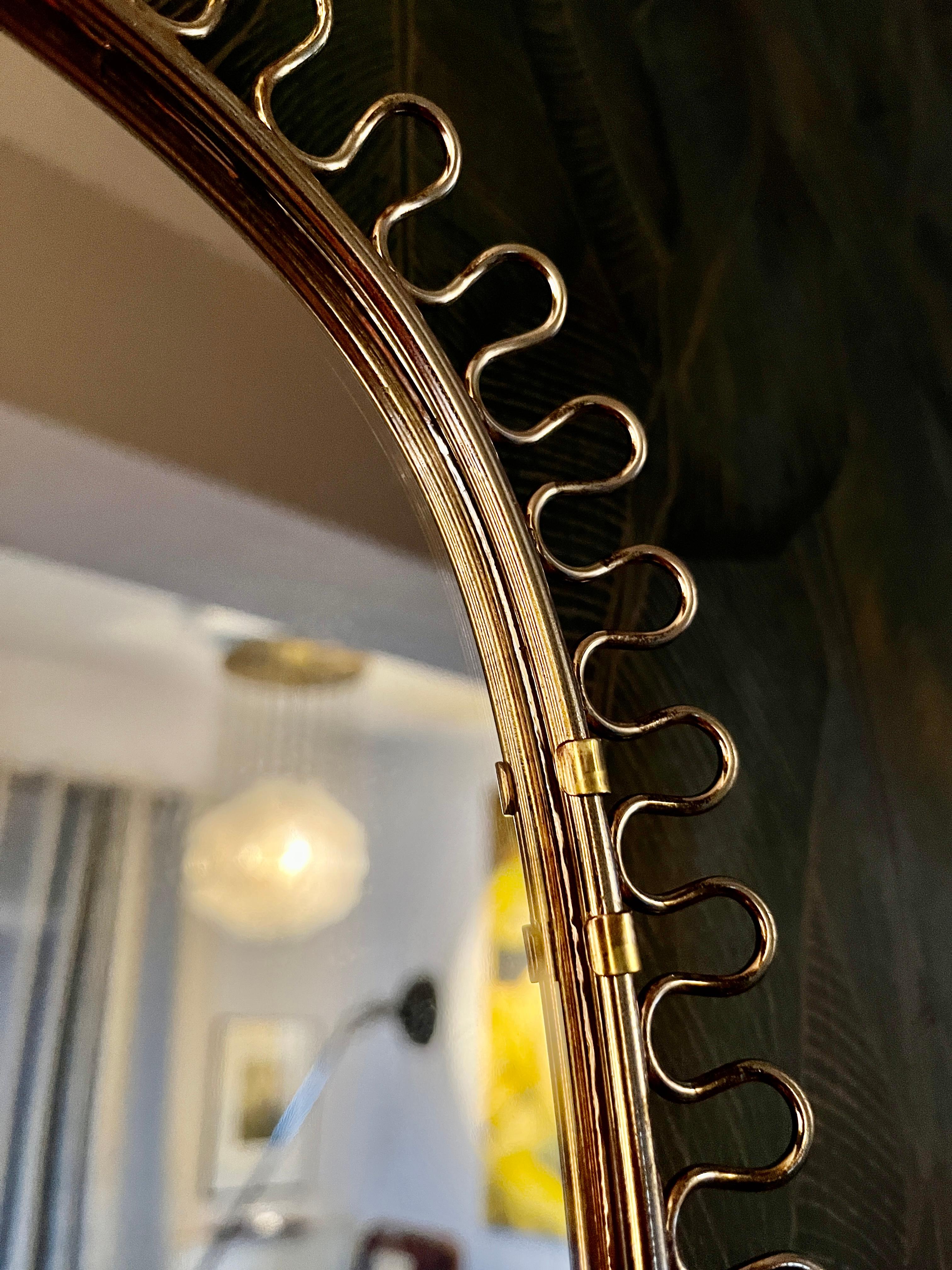 20th Century Wall Mirror by Josef Frank Svenskt Tenn, 1950s For Sale