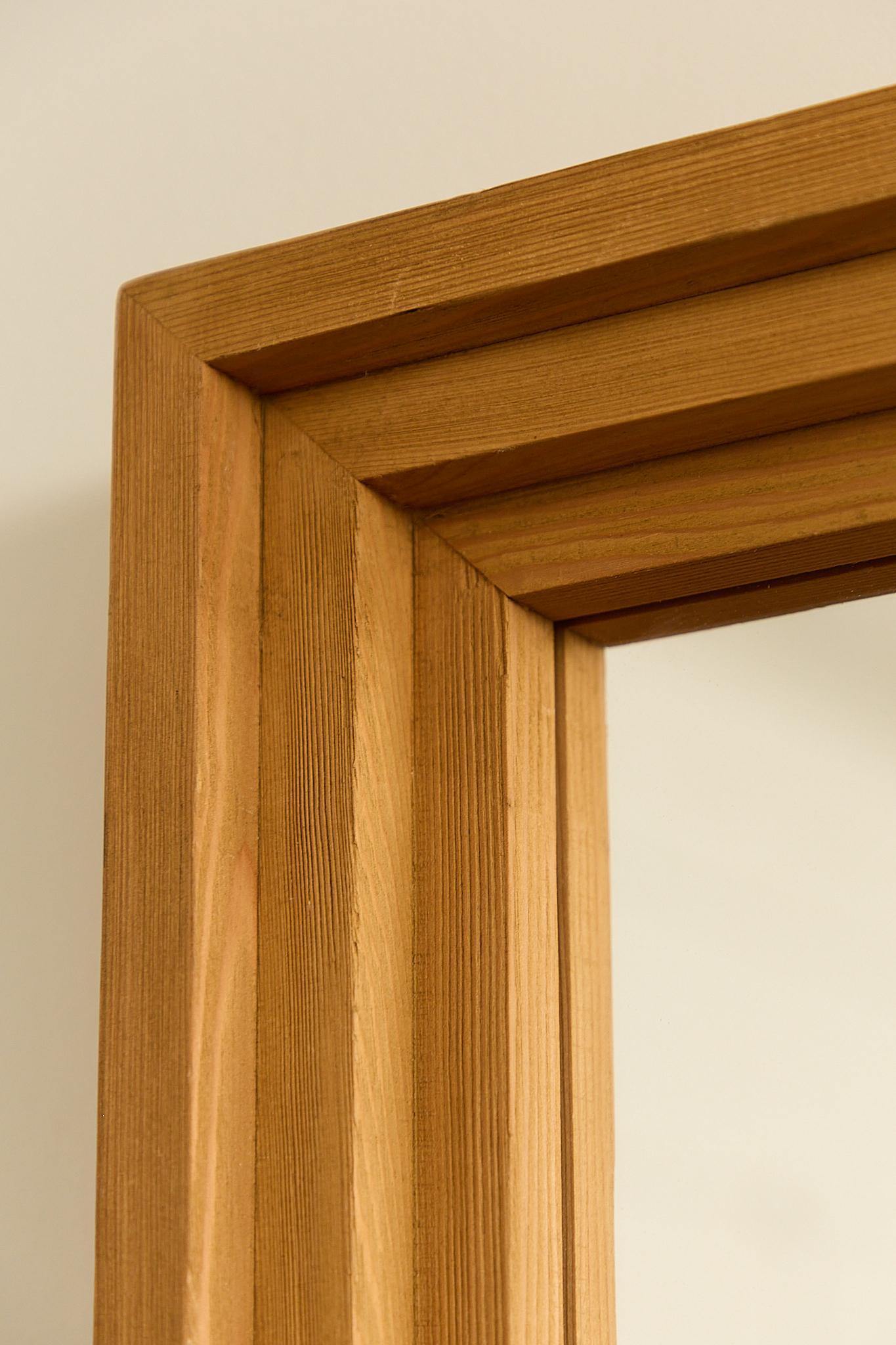 Wall Mirror by Mario Ceroli for Poltronova For Sale 1