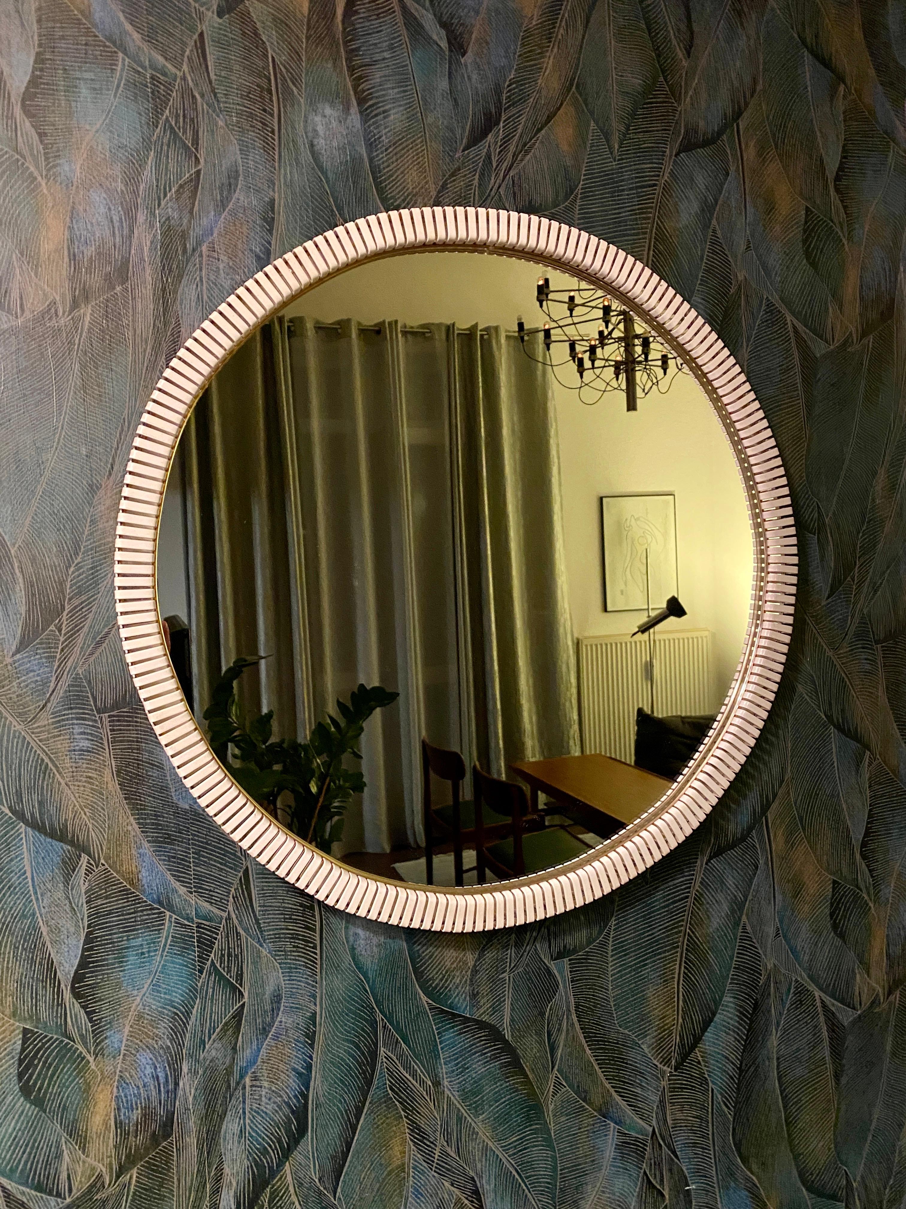 Mid-Century Modern Wall Mirror by Münchner Zierspiegel, 1950s For Sale