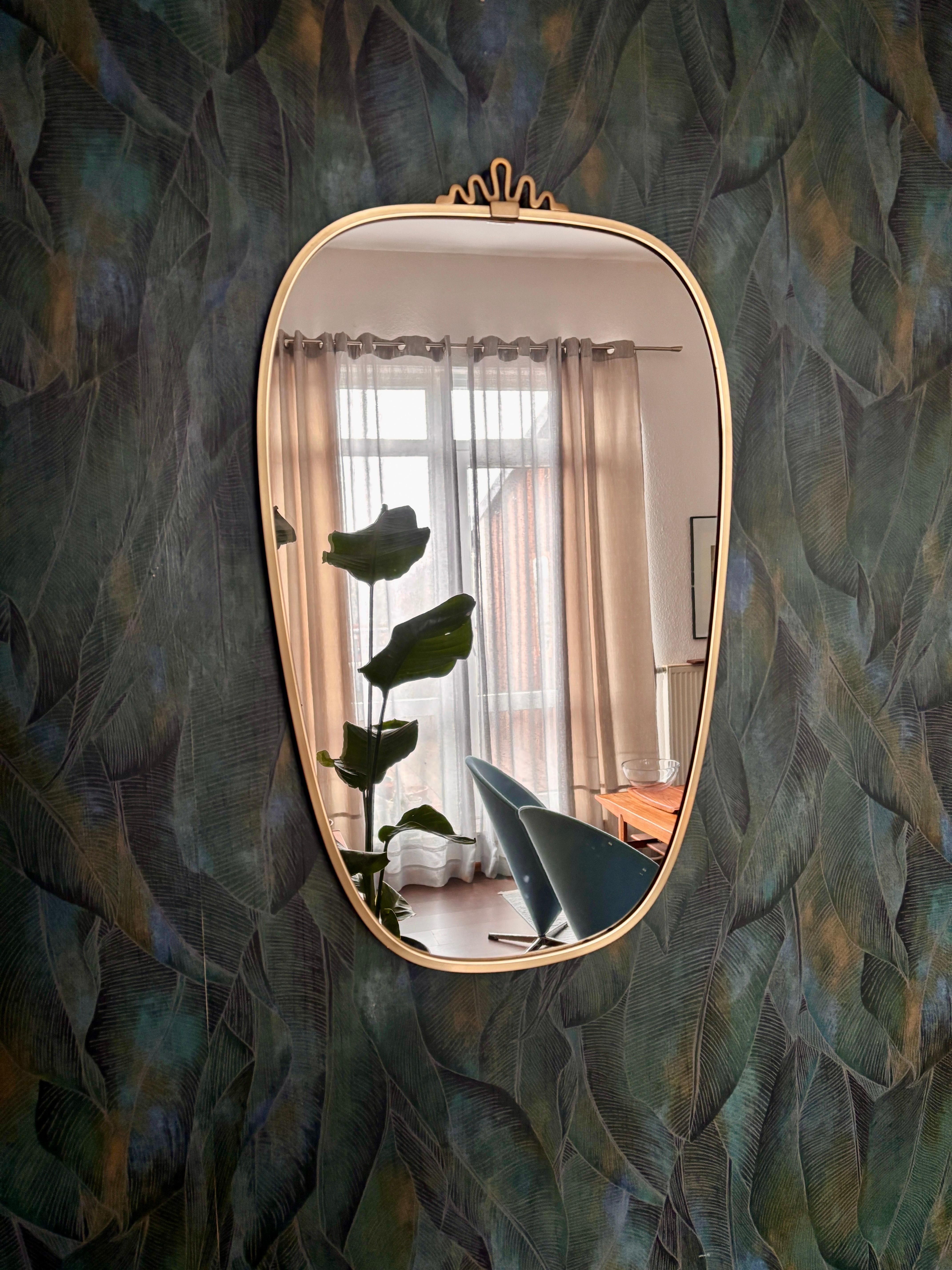 Mid-Century Modern Miroir mural par Münchner Zierspiegel, années 1950 en vente