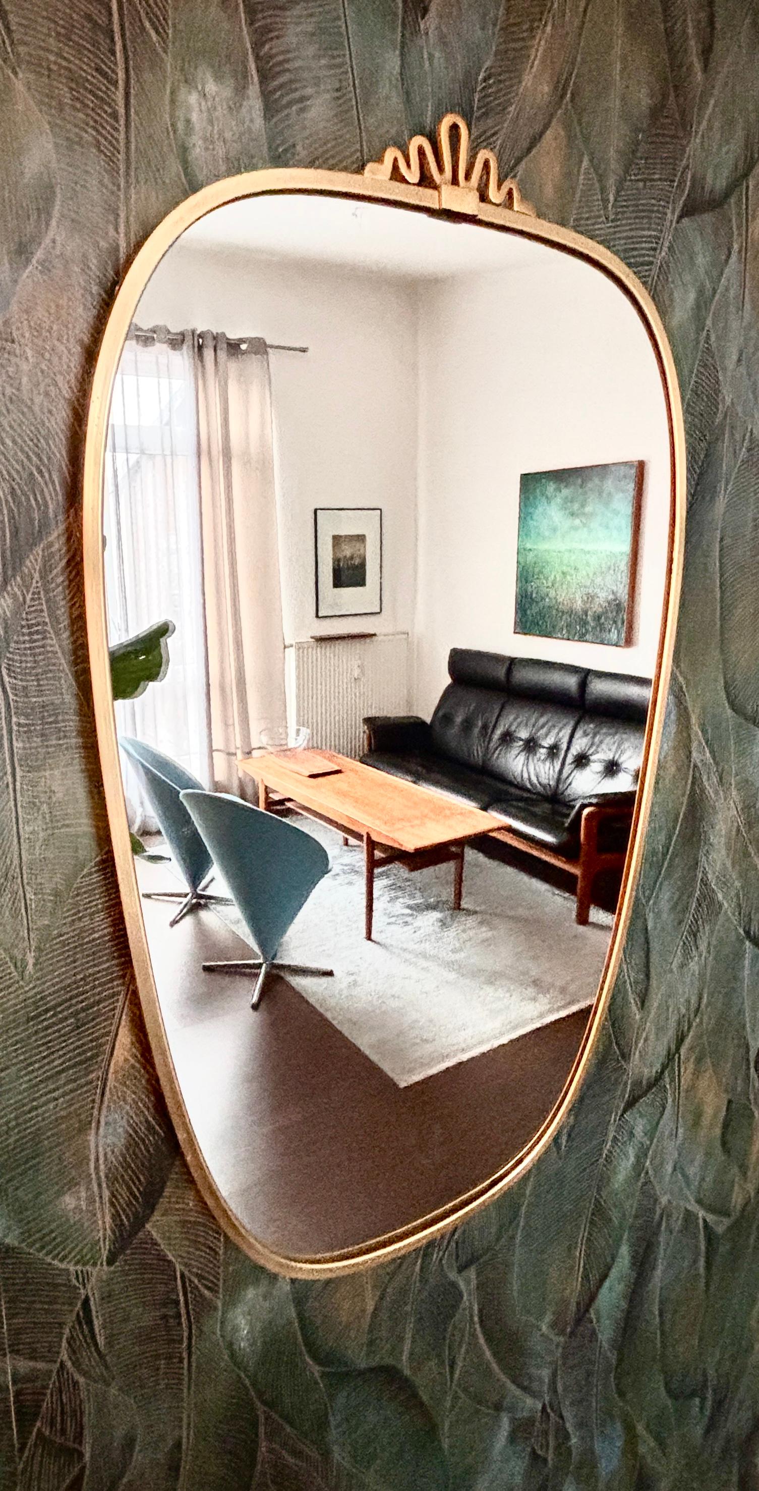 Miroir mural par Münchner Zierspiegel, années 1950 en vente 2