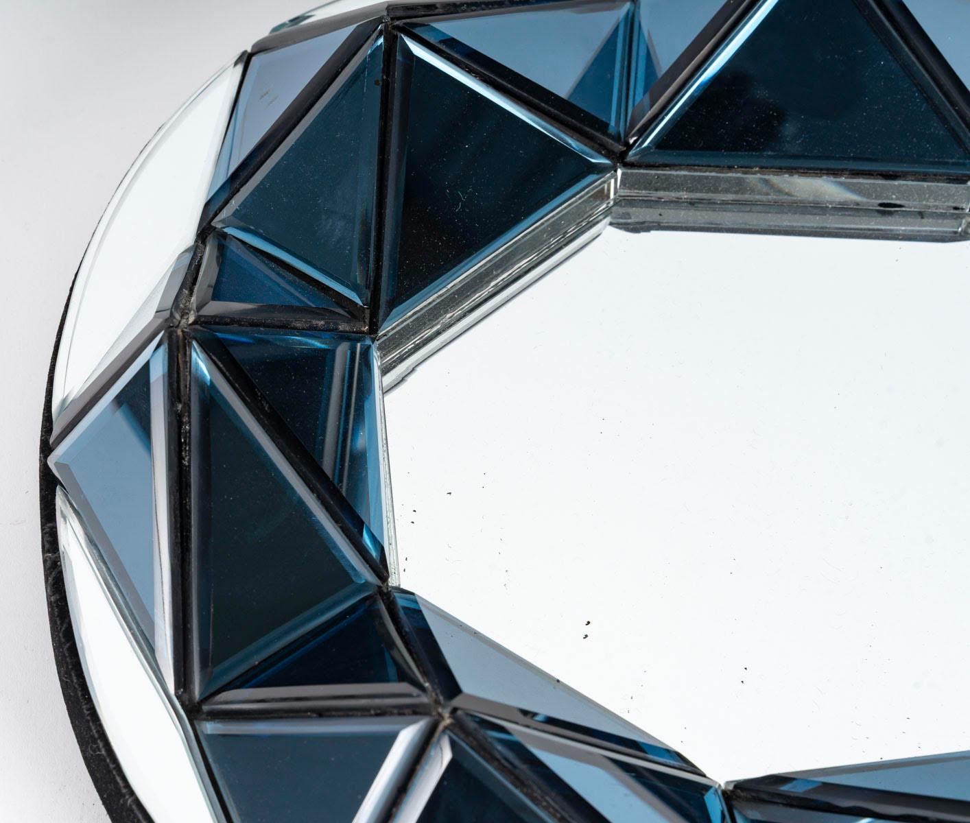 European Wall Mirror by Olivier de Schrijver and Glass Plate, 20th Century. For Sale
