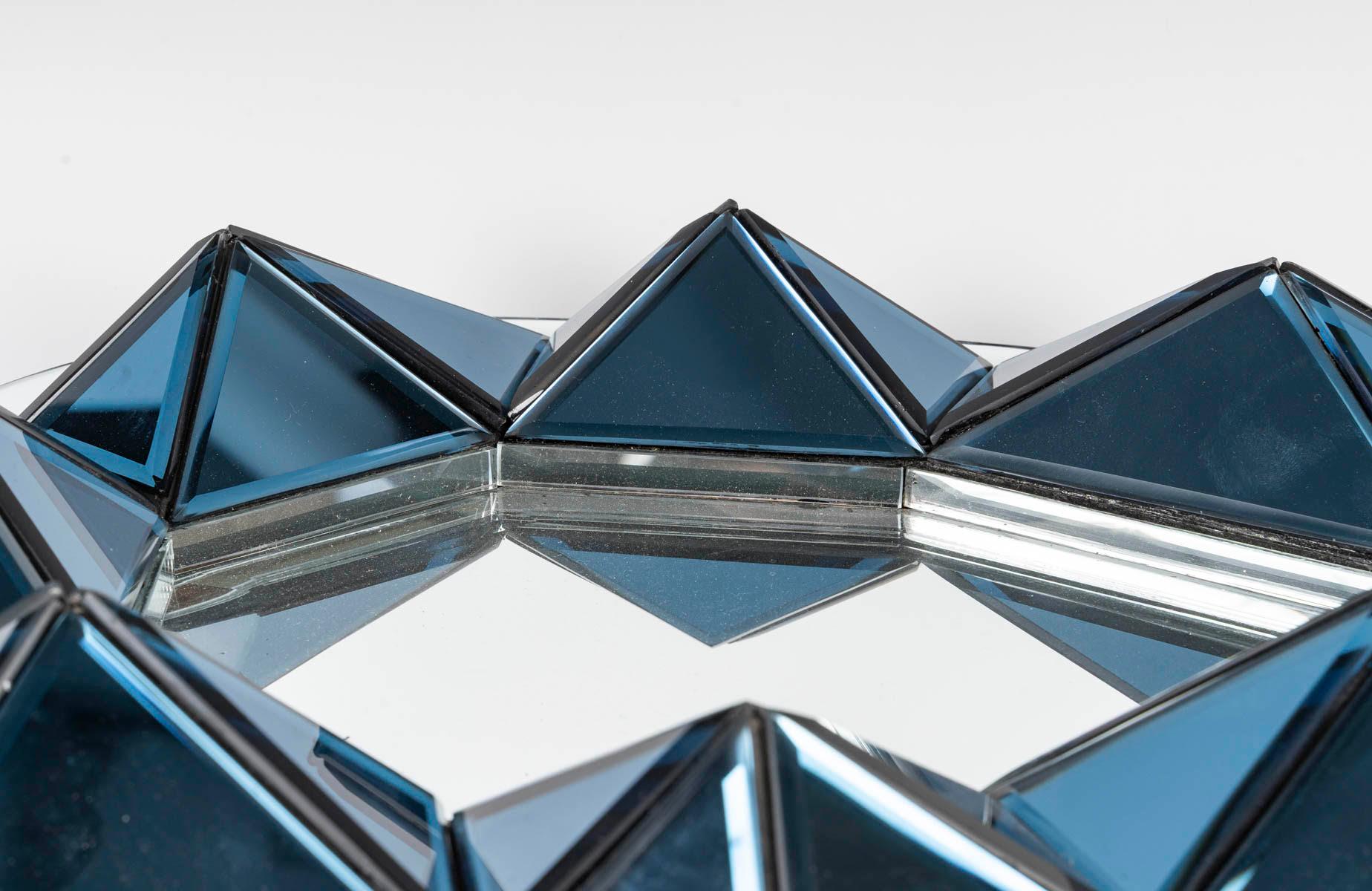 Wall Mirror by Olivier de Schrijver and Glass Plate, 20th Century. In Good Condition For Sale In Saint-Ouen, FR