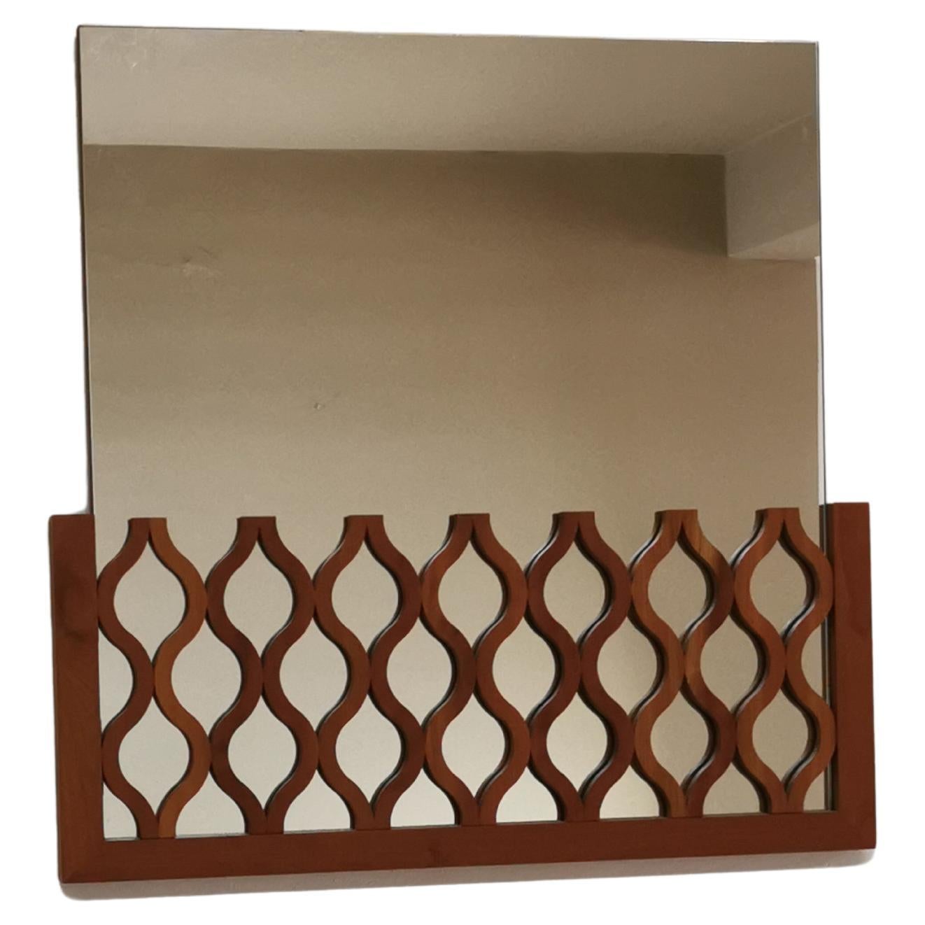 Wall Mirror Calligaris Cherrywood PostModern Italian Design 1990s