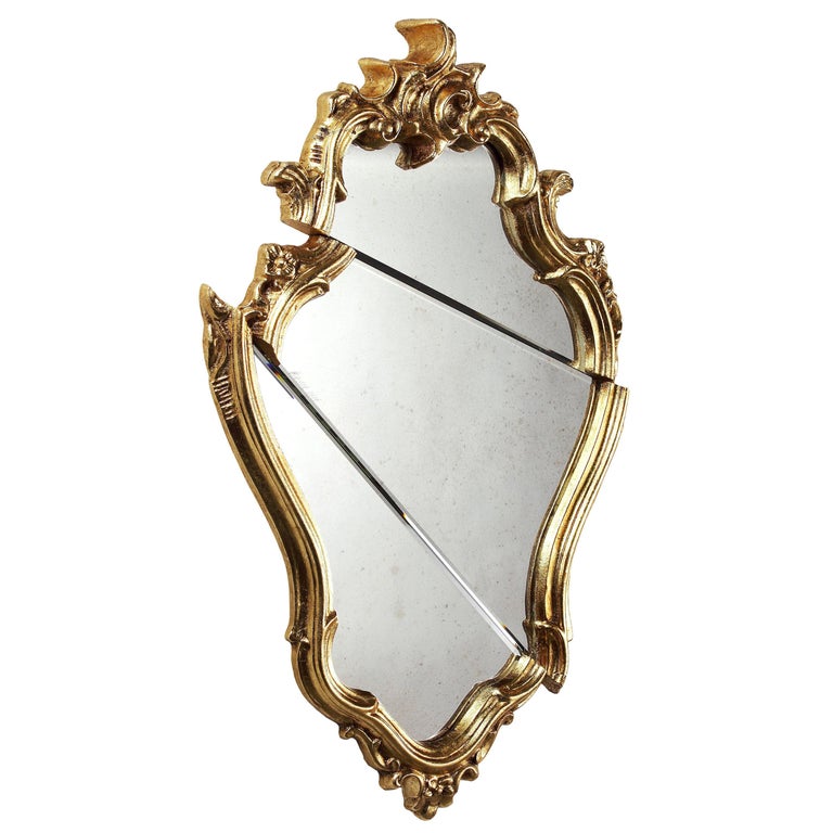 Wall Console Mirror Gold Rococo Baroque Classic Frame Collectible ...
