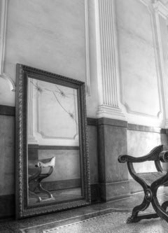 Wall Mirror Full-Length Classic Rectangular Frame Anthracite Collectible Italy