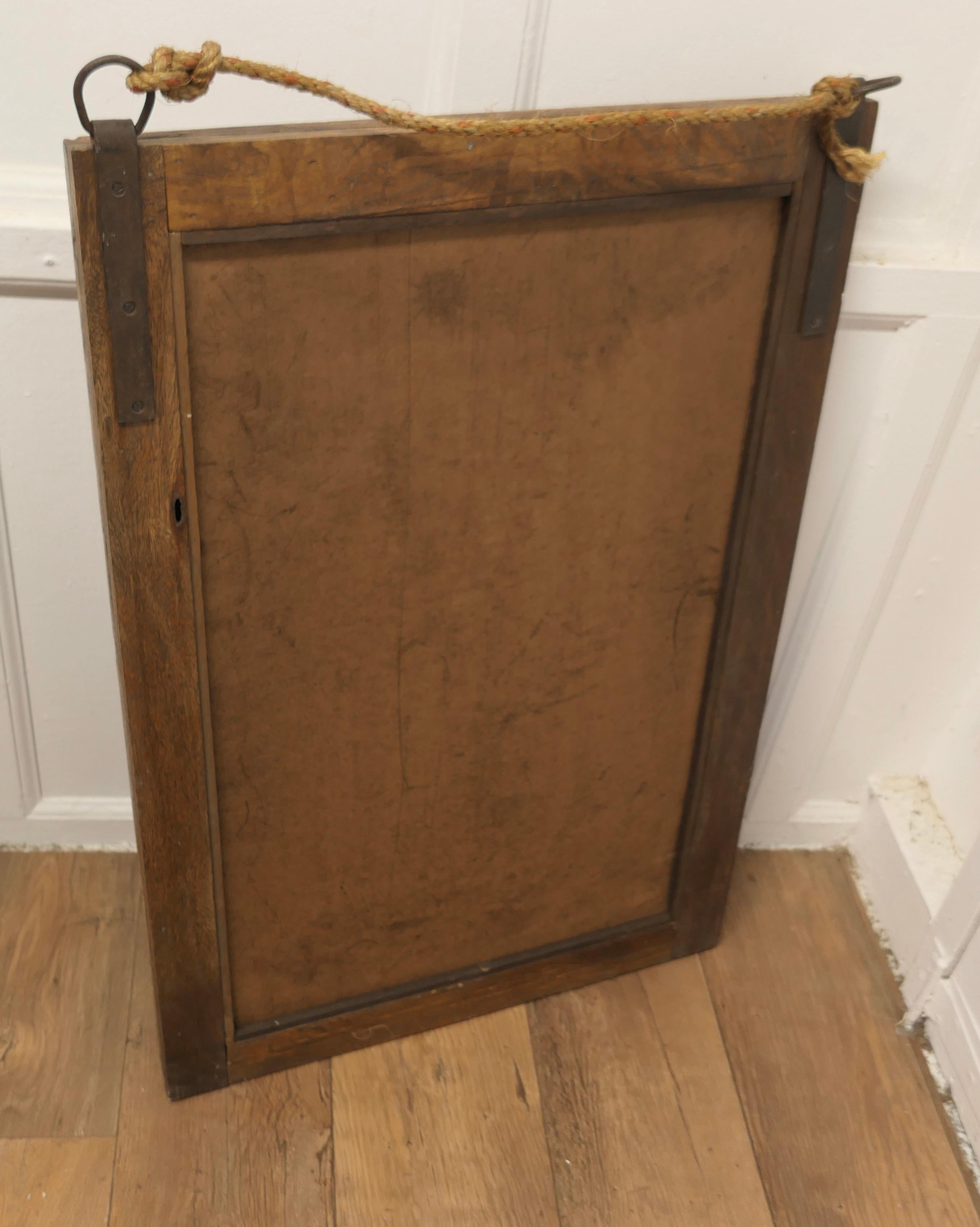 Wall Mirror Concealed by Heavy Oak Door Frame/Shutters    For Sale 2