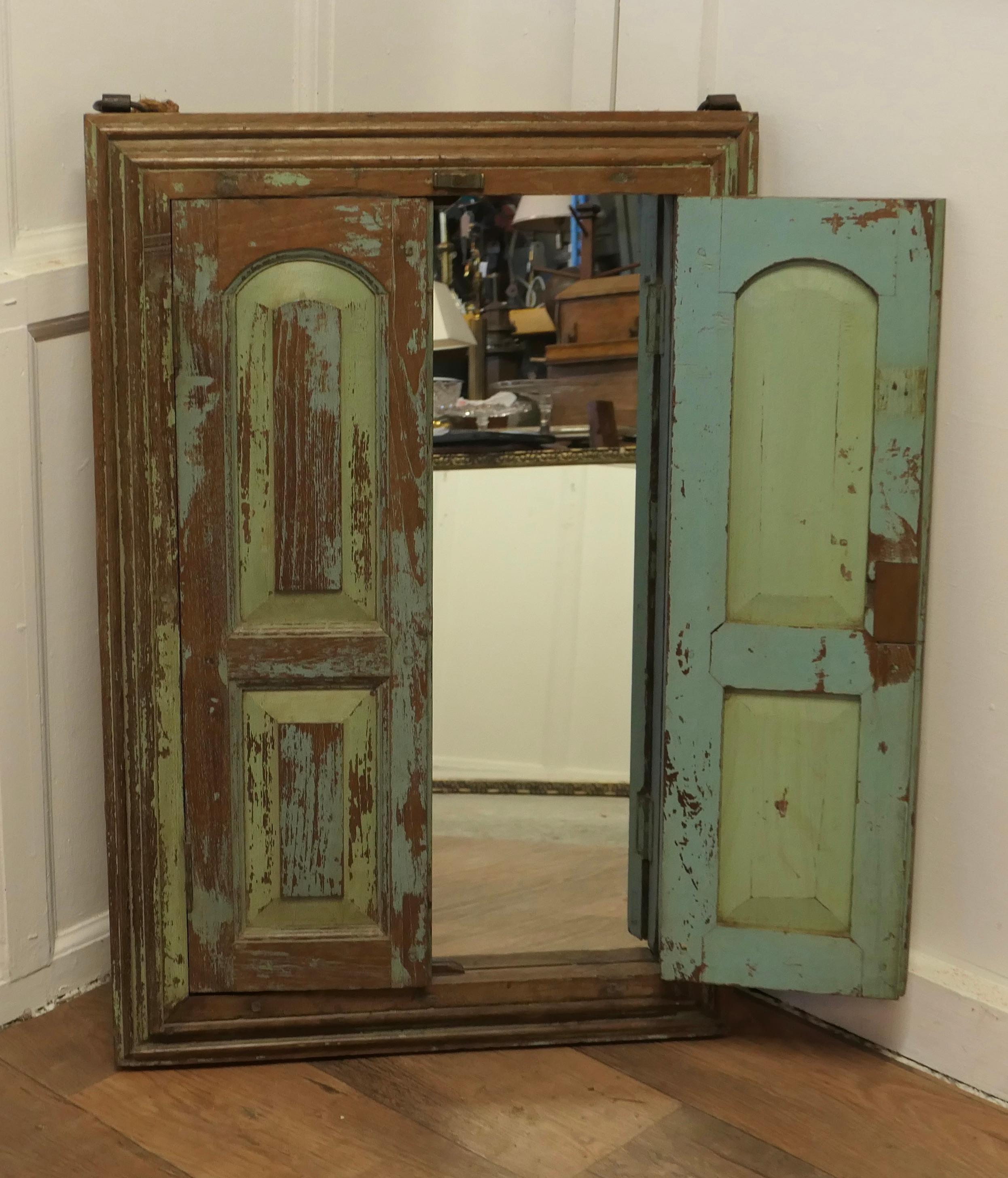 old door mirror