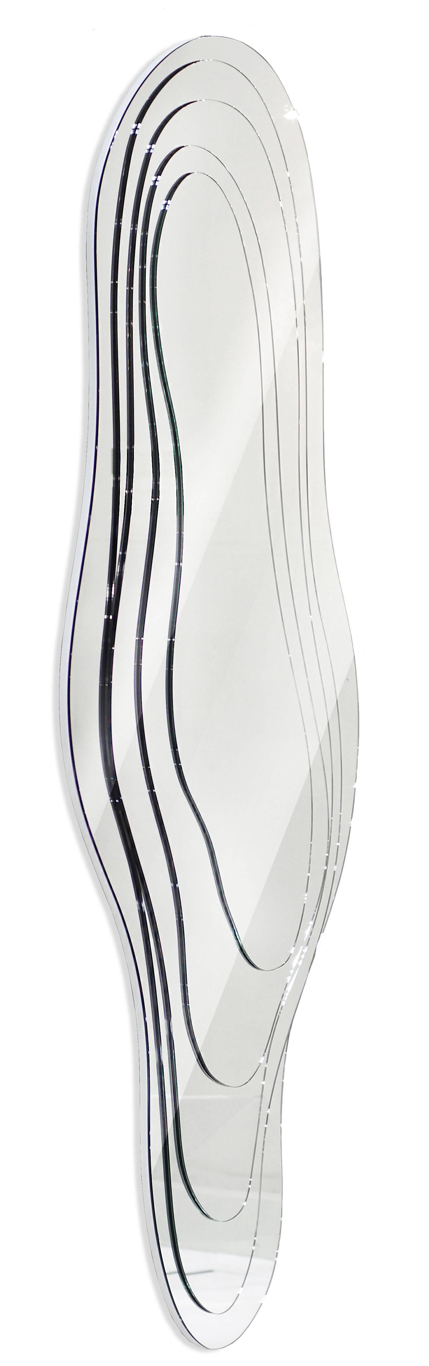 Espejo Decorativo de Pared Consola Original Diseño Curvo Contemporáneo Made in Italy Siglo XXI y contemporáneo en venta