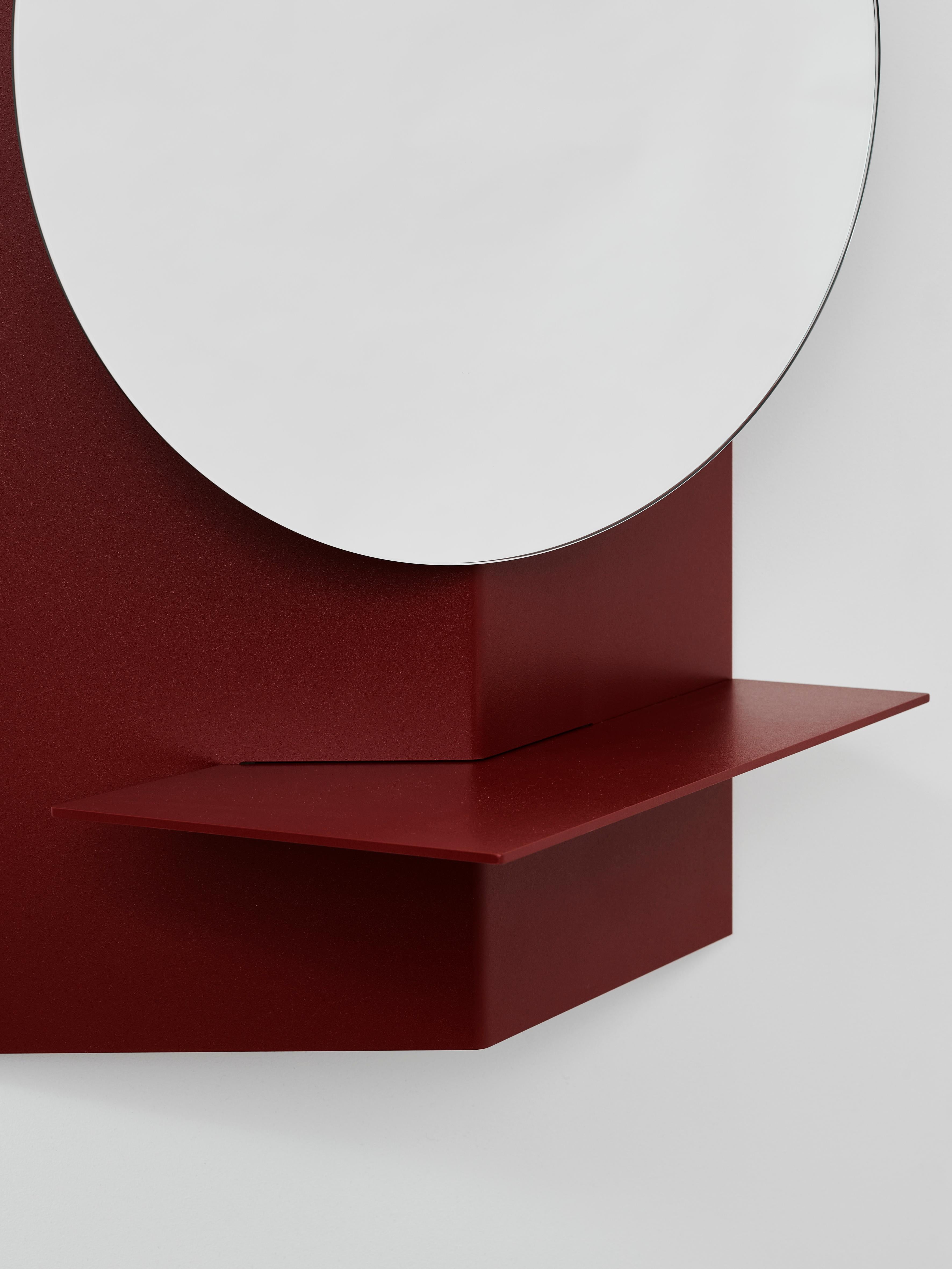 Italian Wall Mirror, Folded Handcrafted in Germany by Atelier Ferraro For Sale