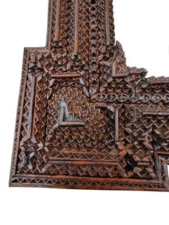 Wall Mirror, Frame, Tramp Art, Folk Art, 1880, Austria