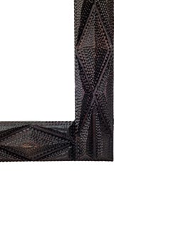 Wall Mirror, Frame, Tramp Art, Folk Art, richly carved, 1870, Austria