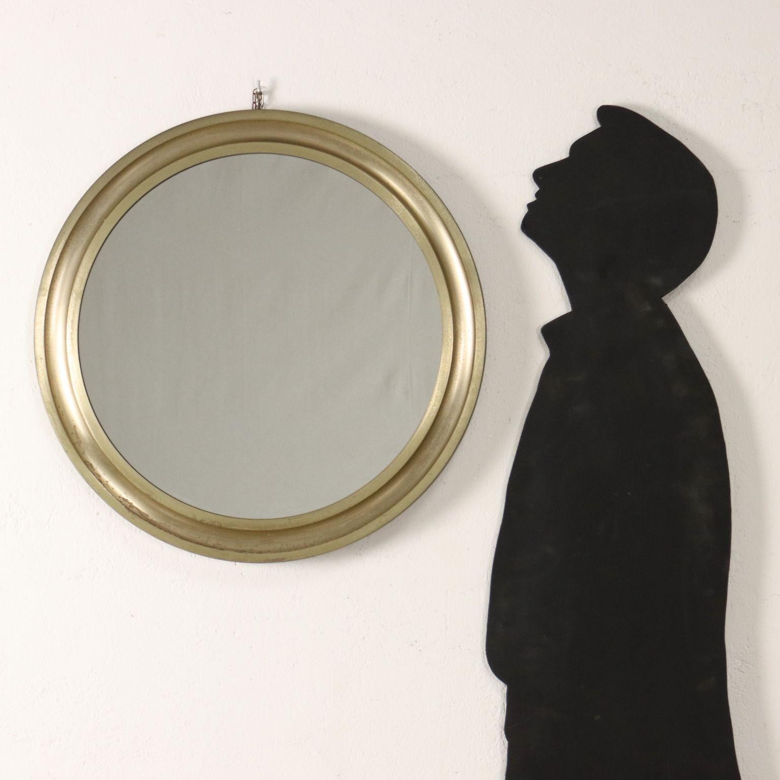Mirror attributable to Sergio Mazza; chromed brass frame, mirrored glass.