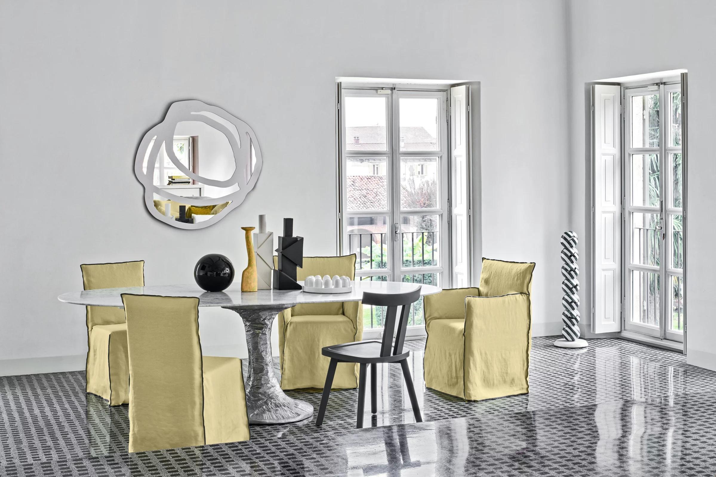 Wall mirror Gervasoni Sweet 97 design Paola Navone W 59.1 inc - 150 cm In New Condition For Sale In Alcamo, IT