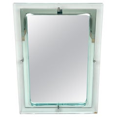 Wandspiegelglas von Sena Cristal, Italien, 1970er Jahre