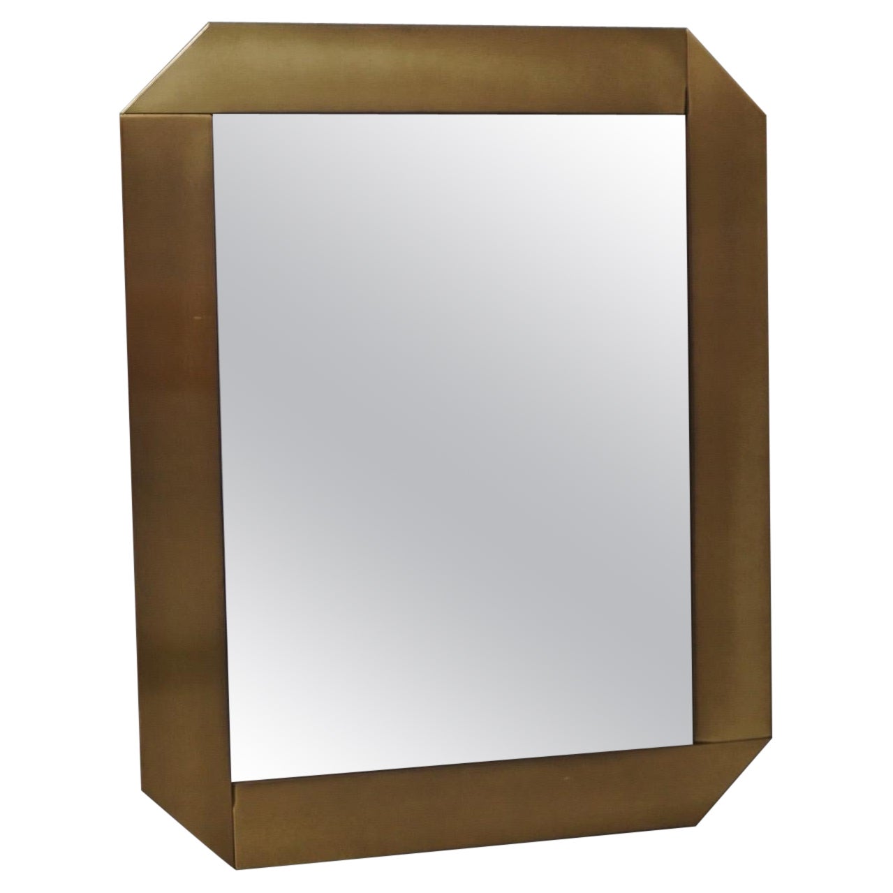 Wall mirror golden frame by Valenti, 1970s For Sale