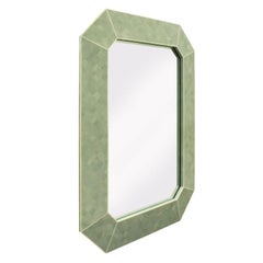 Wall Mirror in Tessellated Stone with Bone Inlays, 1970s