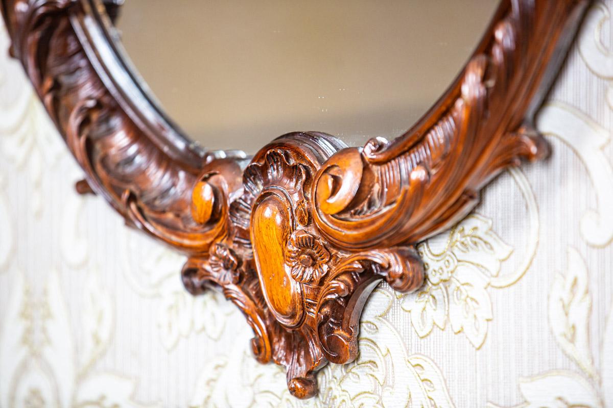 Wall Mirror in the Neo-Rococo Style, Late 20th Century In Good Condition For Sale In Opole, PL