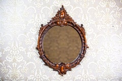 Miroir de style néo-rococo de la fin du 20e siècle dans un cadre en bois décoratif