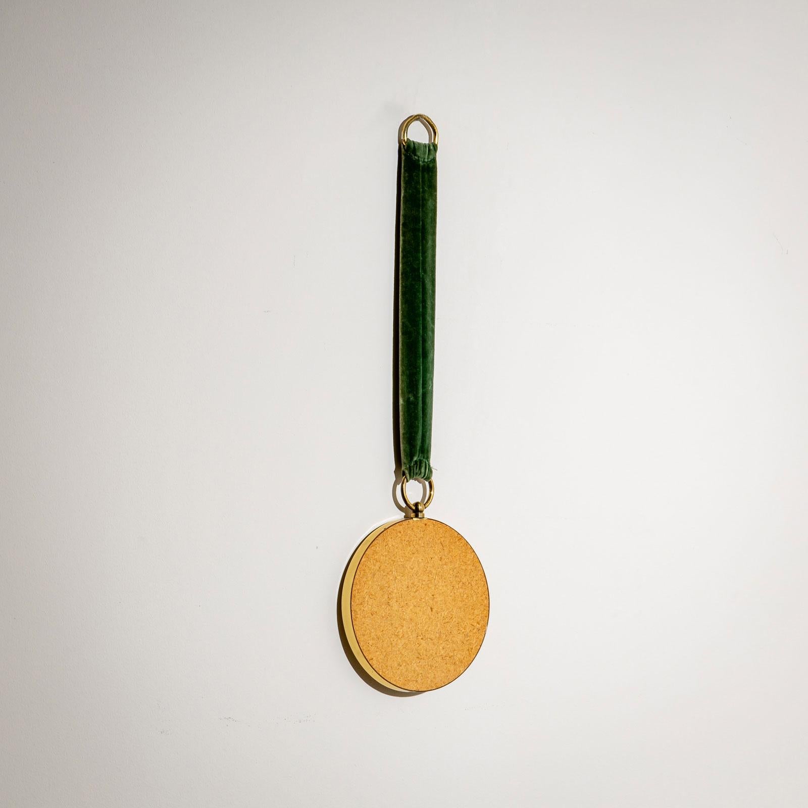 Brass Wall Mirror in the Style of Fornasetti, Italy, Mid-20th Century For Sale