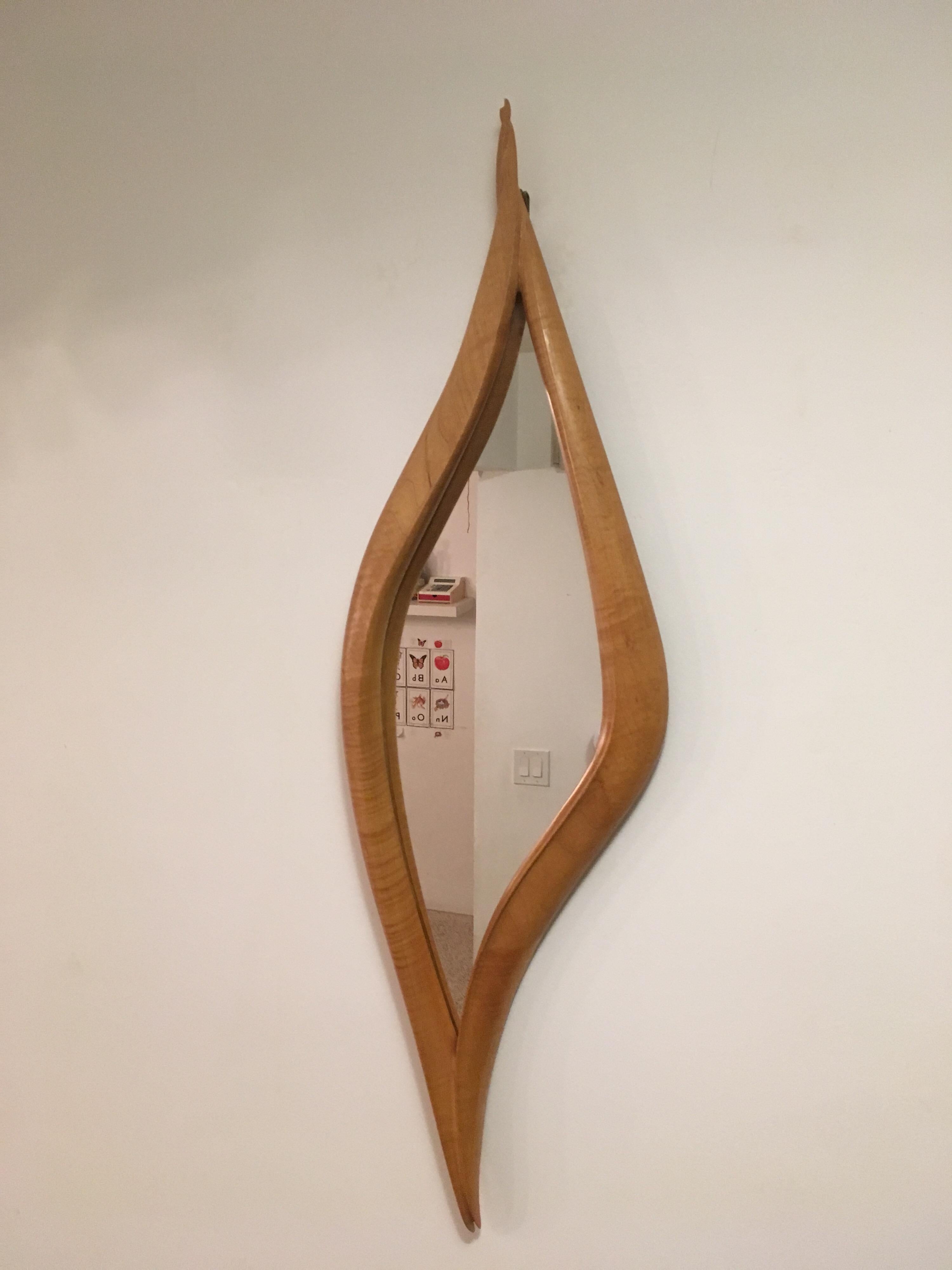 Miroir mural Mid Century dans le style de Wendell Castle en vente 1