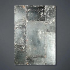 Wall Mirror, Large size, Oxidized Glass, 1950s Style