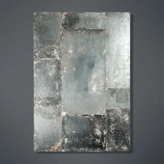 Wall Mirror, Large Size, Oxidized Glass, 1950s Style