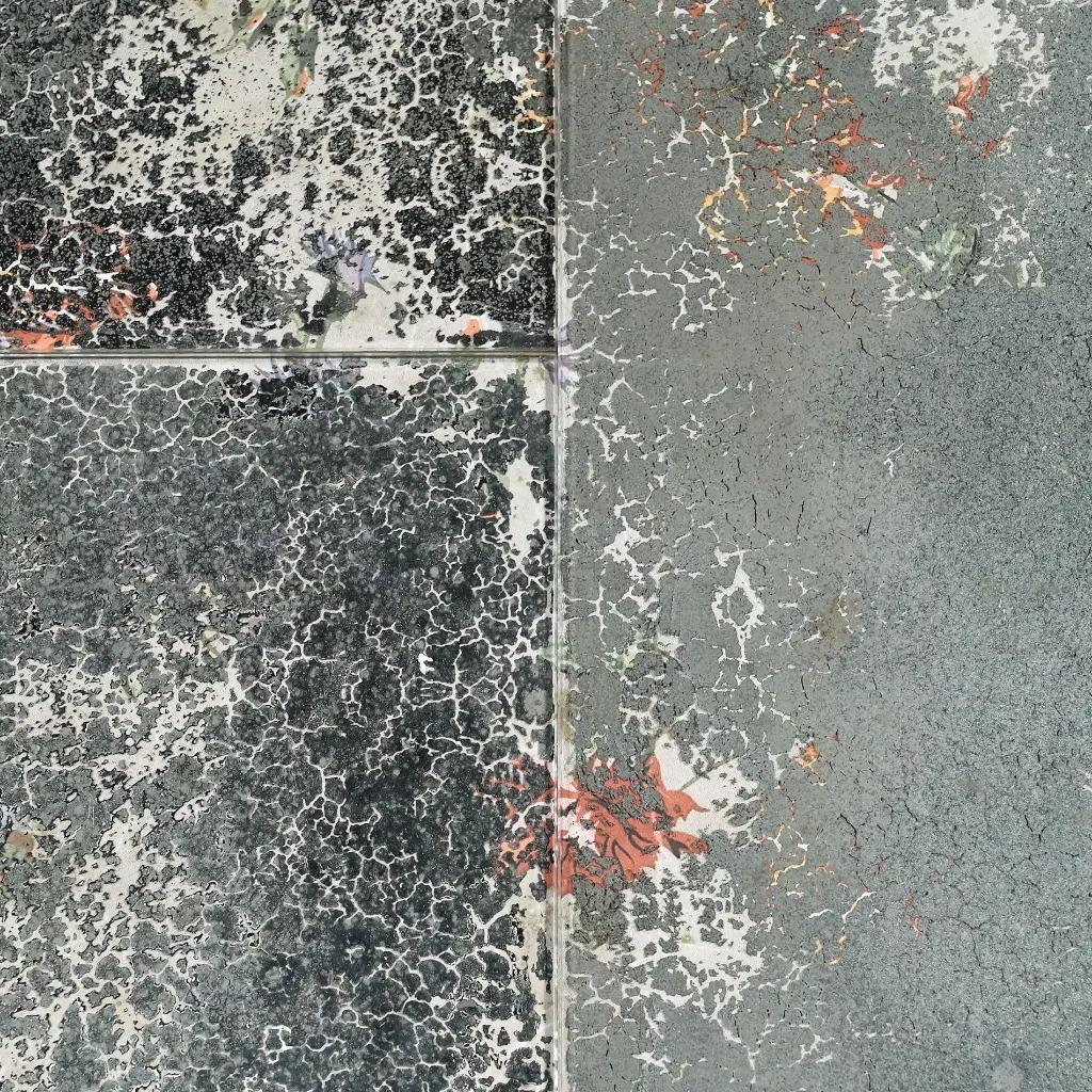 Fait main Miroir mural, grand format, verre oxydé, style années 1950 en vente