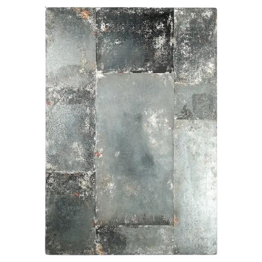 Wall Mirror, Large size, Oxidized Glass, 1950s Style