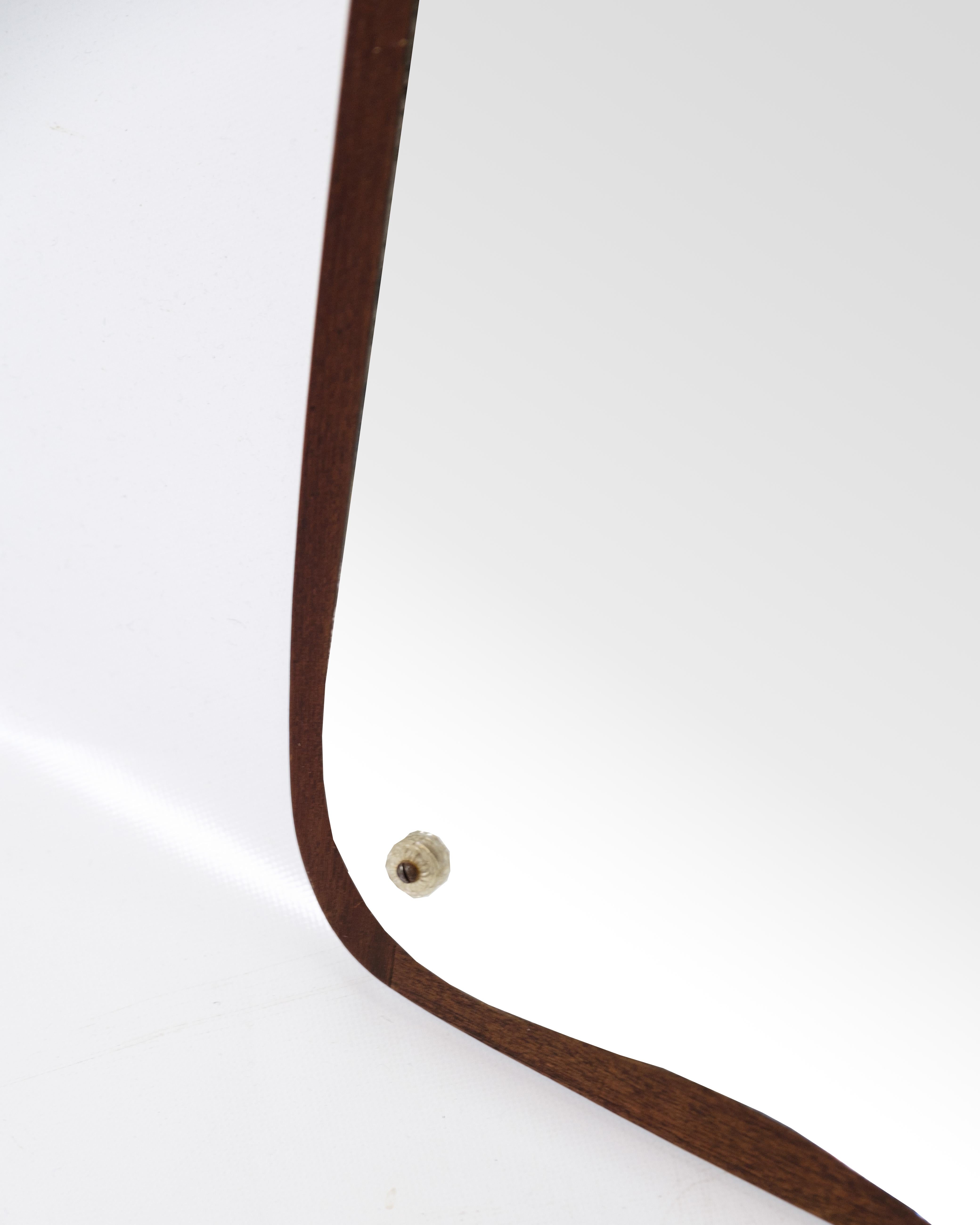 Danese Specchio da parete con cornice in tek, design danese degli anni '60 in vendita