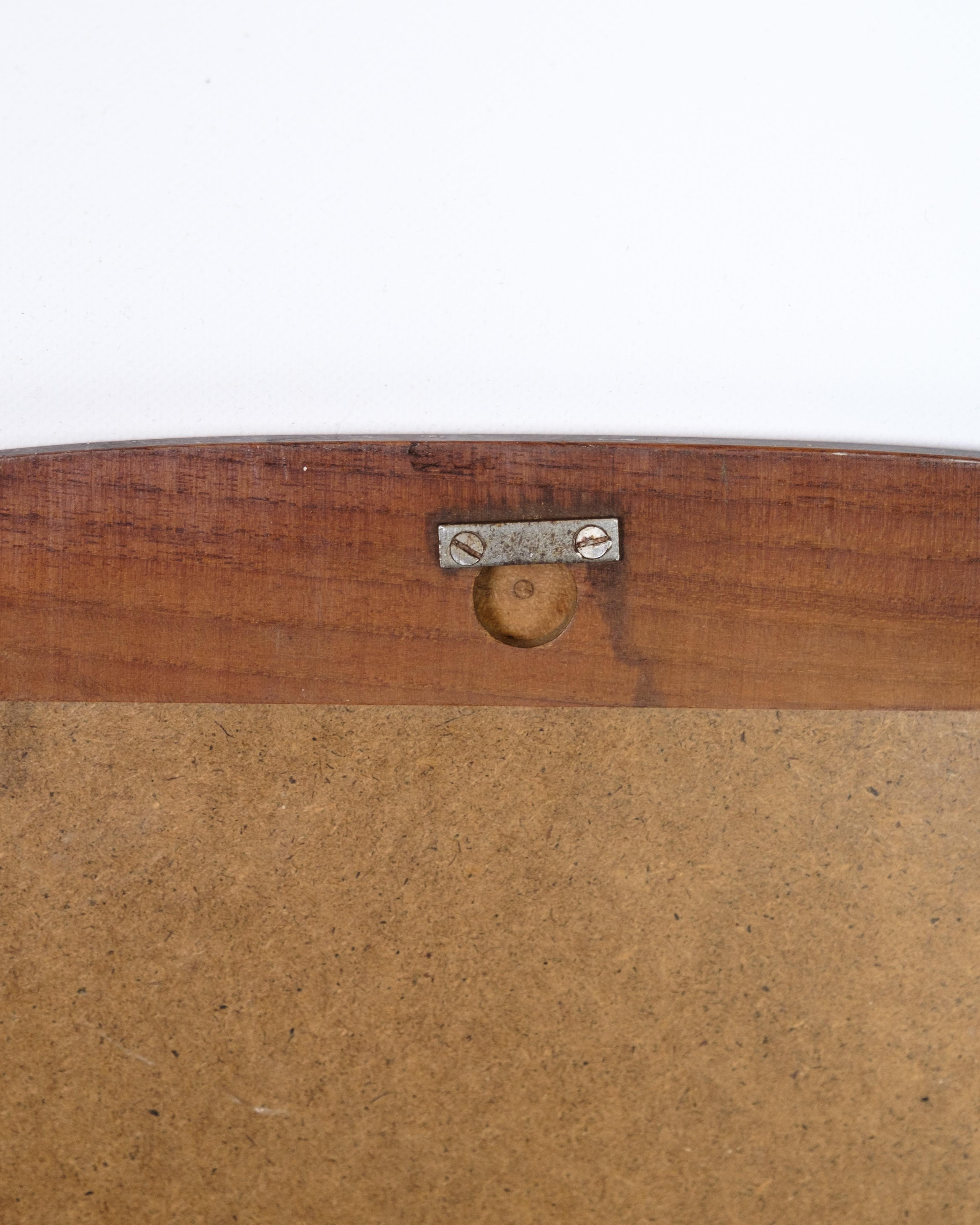Specchio da parete con cornice in tek, design danese degli anni '60 in vendita 1