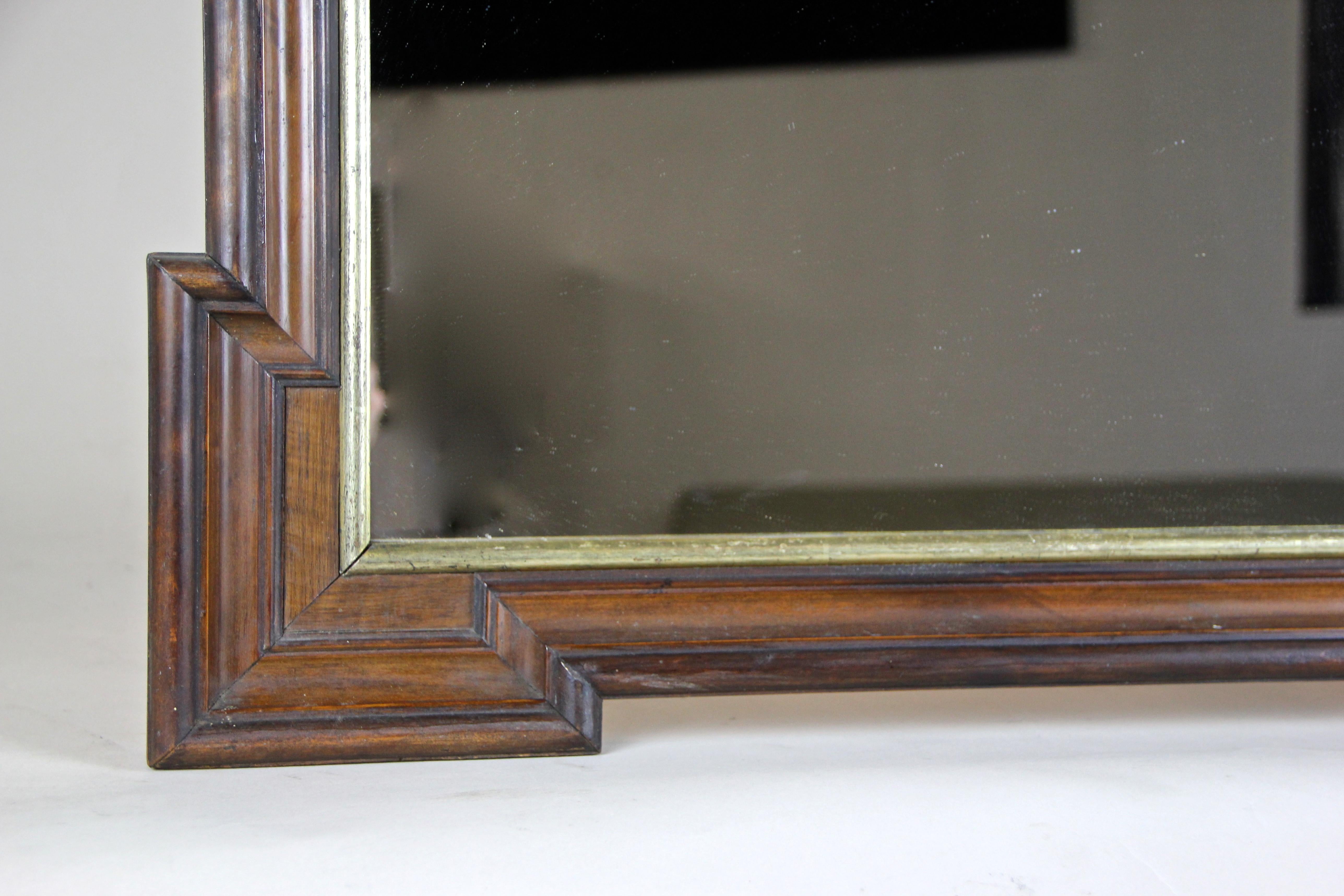 19th Century Wall Mirror Nut Wood Historism, Austria, circa 1890