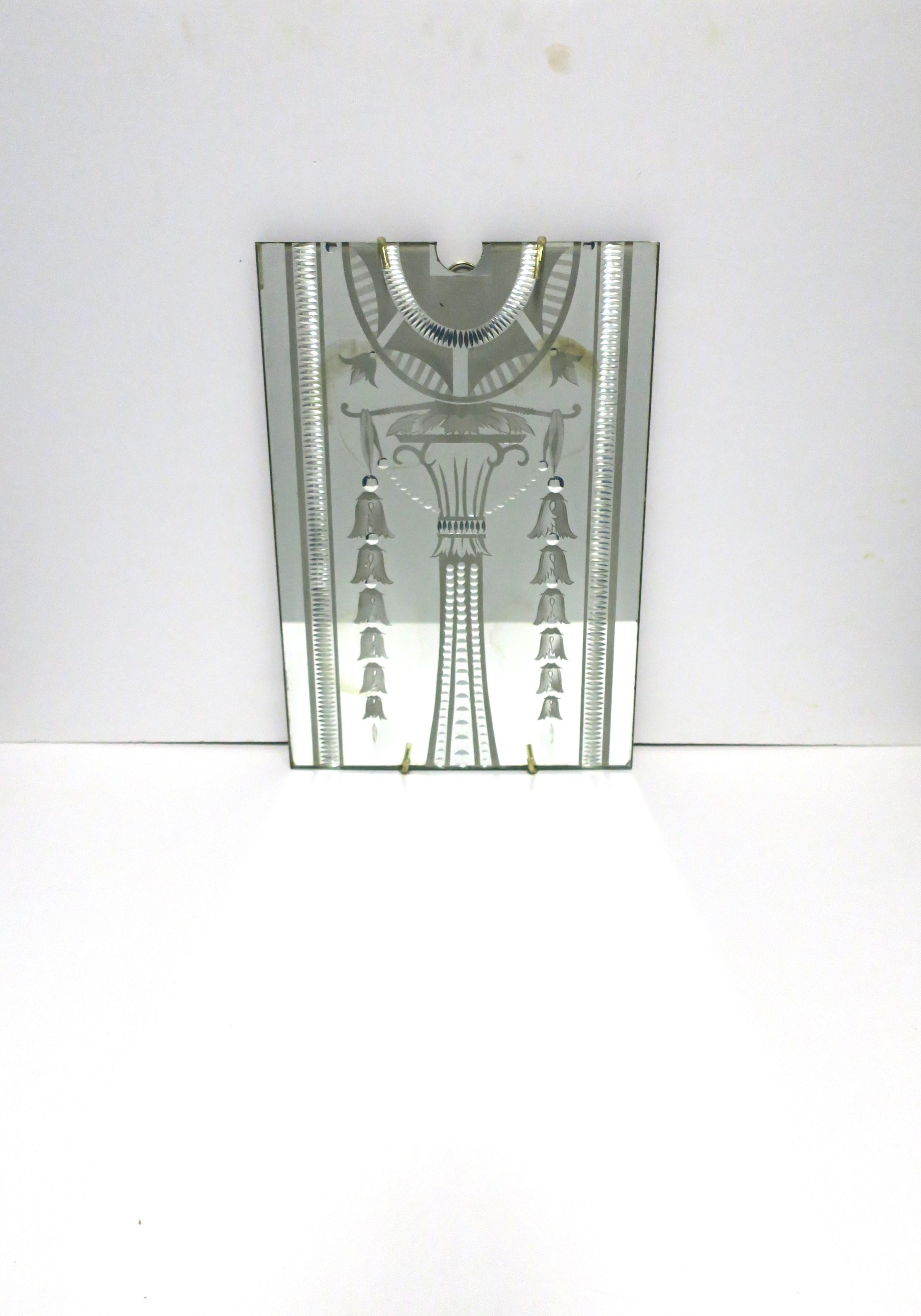 Carved Wall Mirror or Mirror Insert with Neoclassical Design For Sale