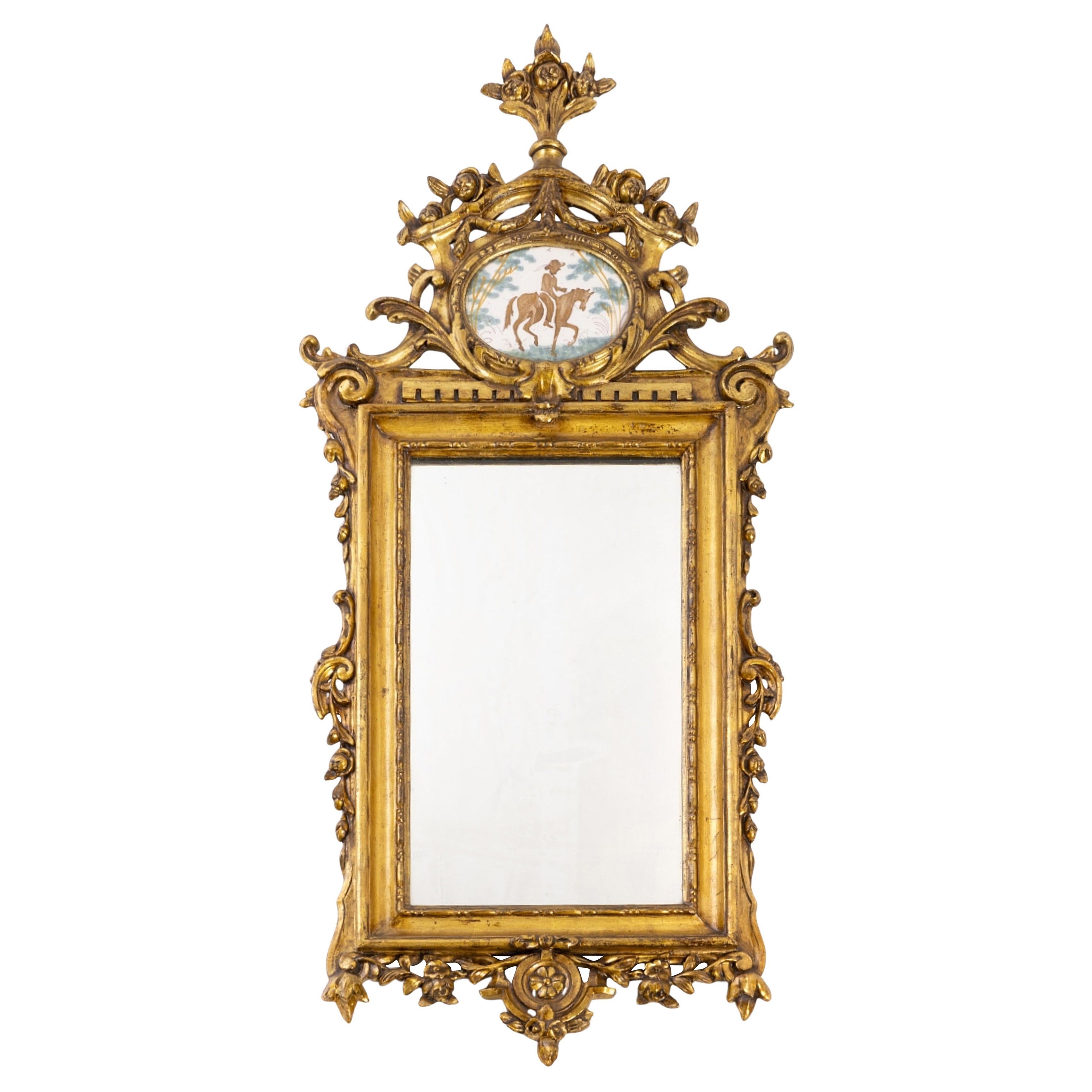 WALL MIRROR Portuguese, 19th Century, D. José/D. Maria For Sale