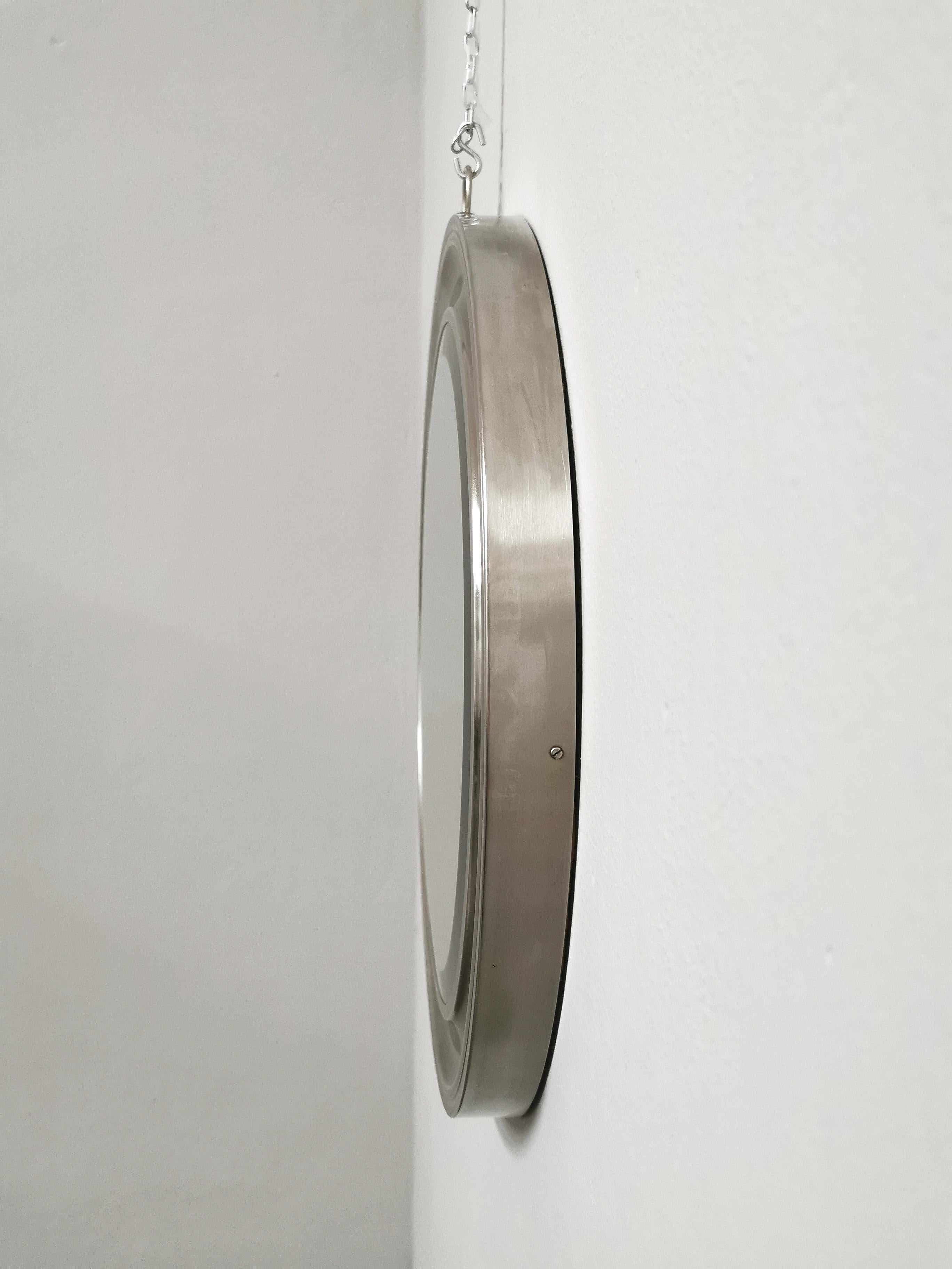 Wall Mirror Round Sergio Mazza for Artemide Metal Midcentury Italian Design 1960 2