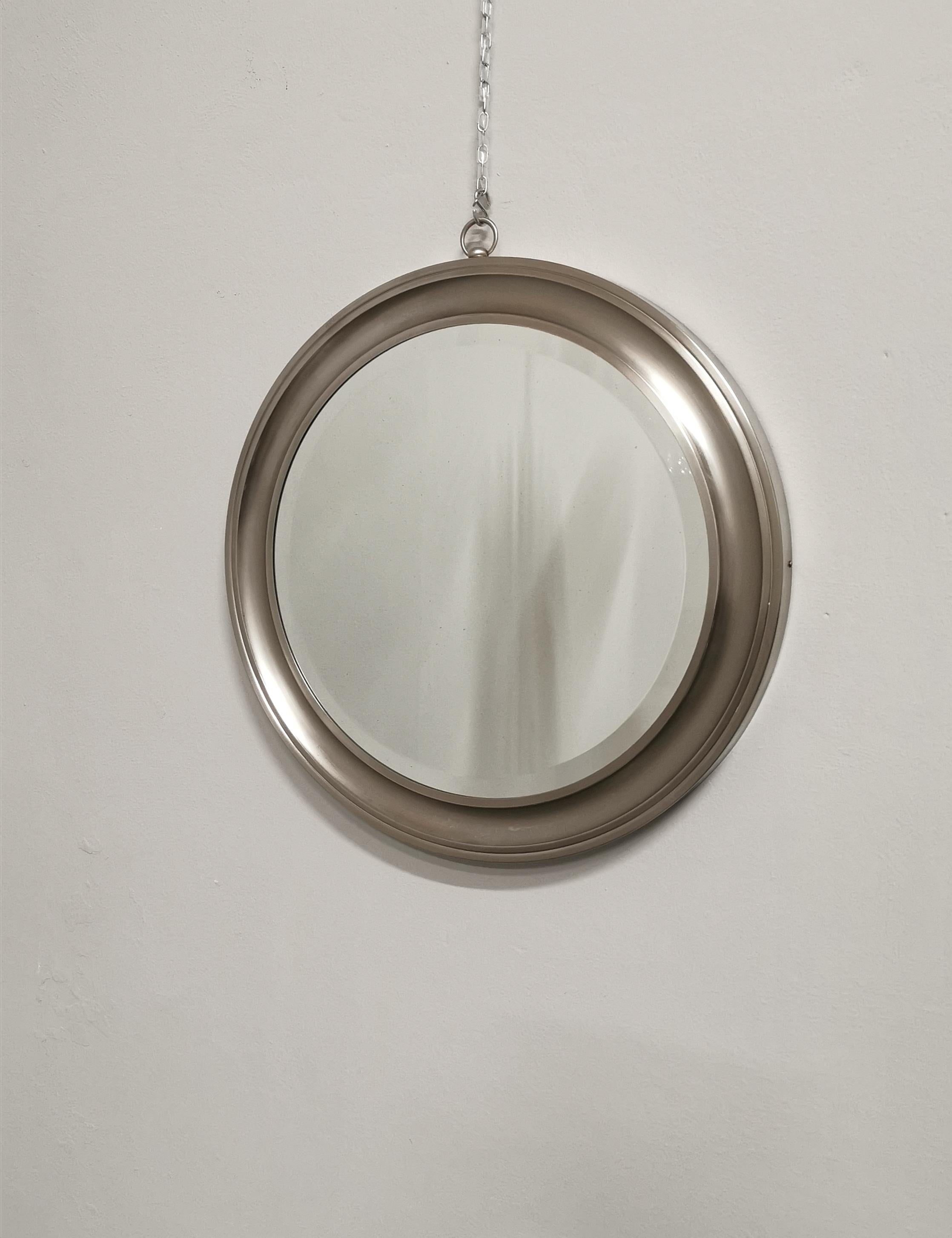 Wall Mirror Round Sergio Mazza for Artemide Metal Midcentury Italian Design 1960 3