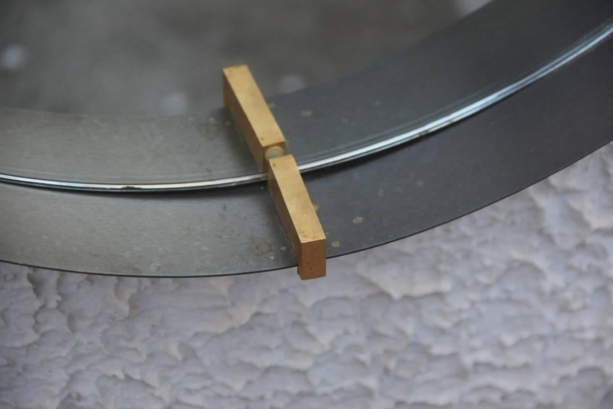 italien Miroir mural Santambrogi & De Berti 1950s Italian Design Mid-century Modern Brass en vente
