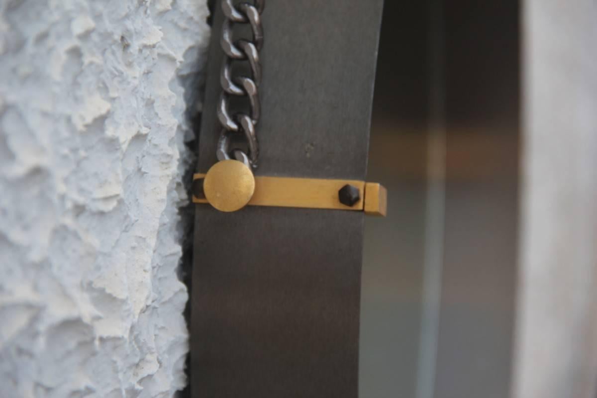 Miroir mural Santambrogi & De Berti 1950s Italian Design Mid-century Modern Brass en vente 1