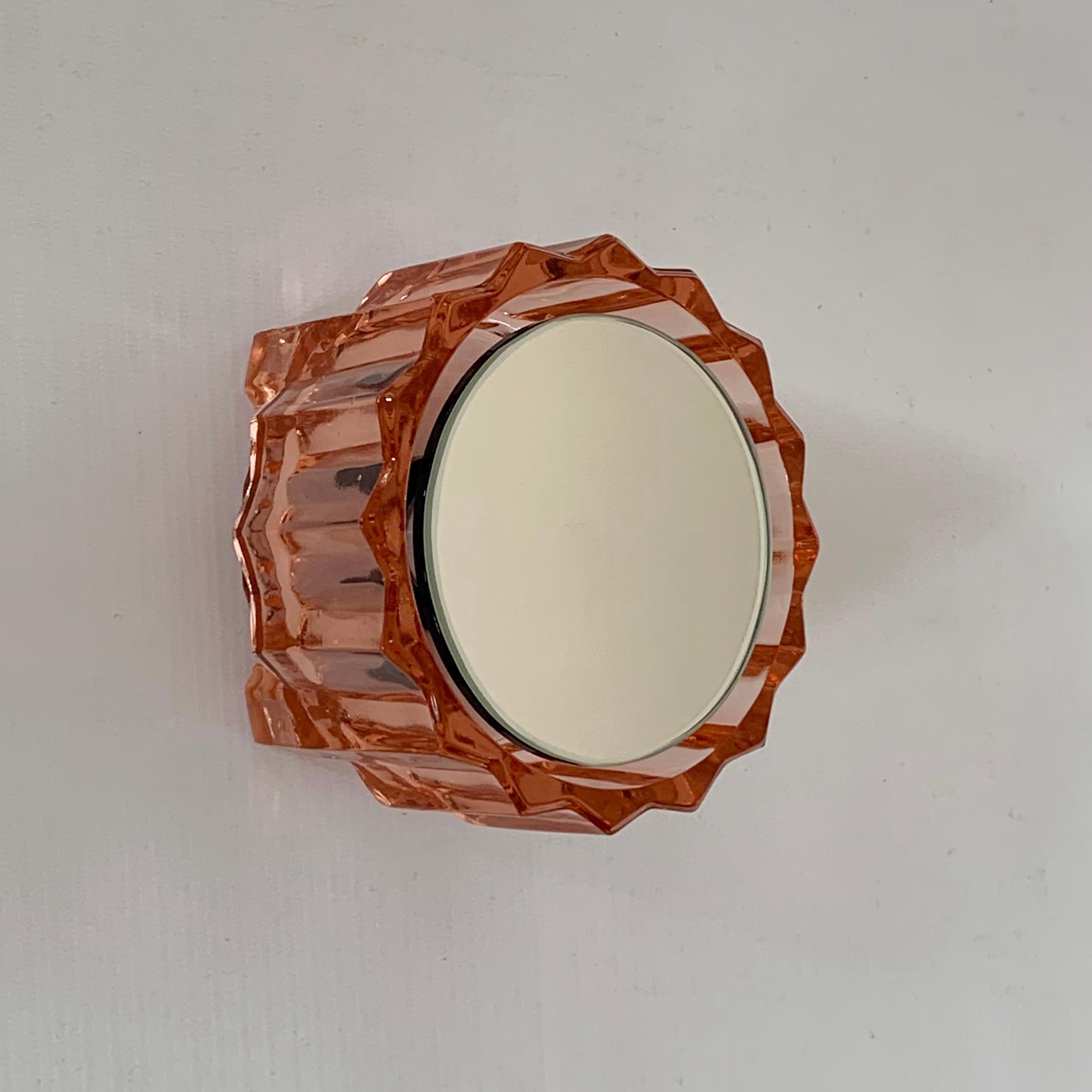 Wall Mirror 'Saturn 137b' Vintage Style 'Glass Frame' In New Condition For Sale In Paris, FR